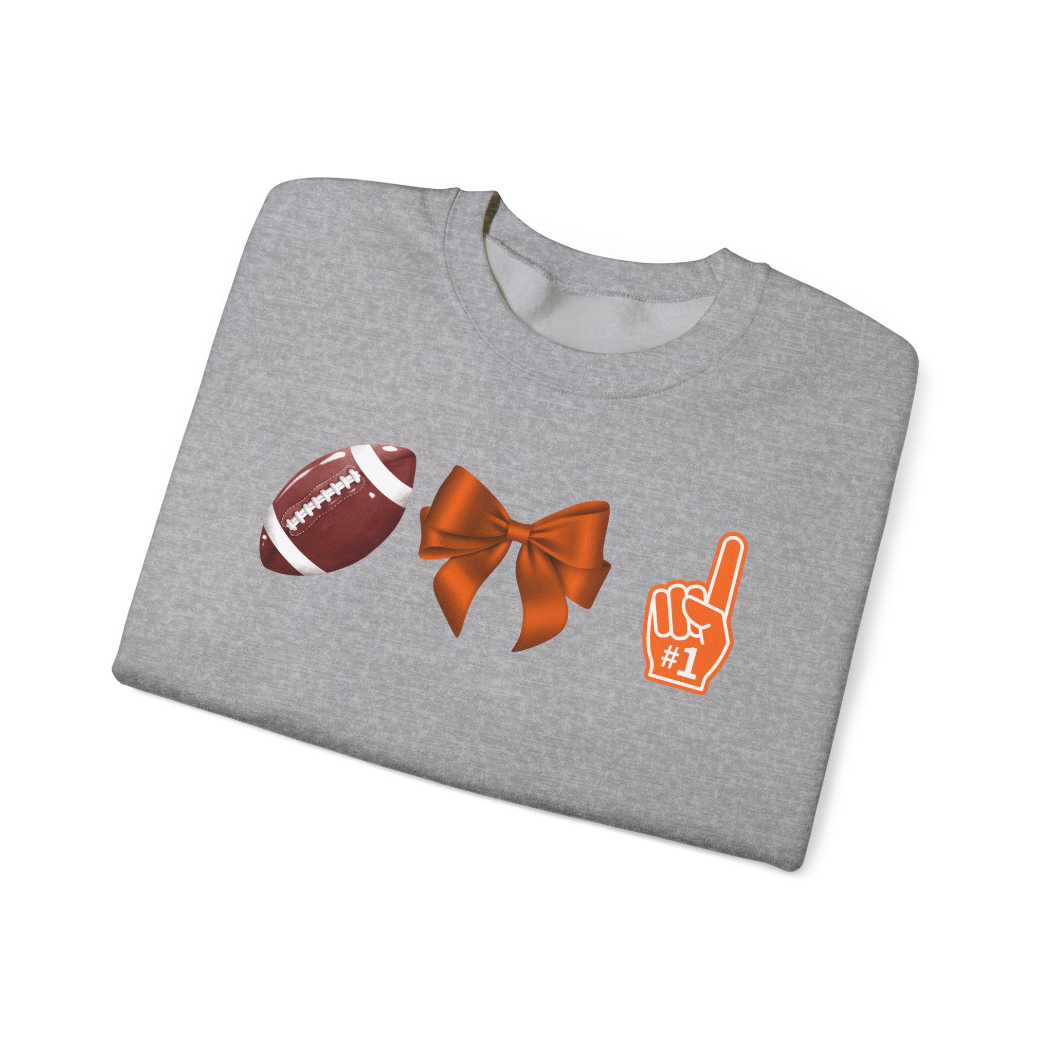Customizable Orange Themed Game Day Spirit Sweatshirt