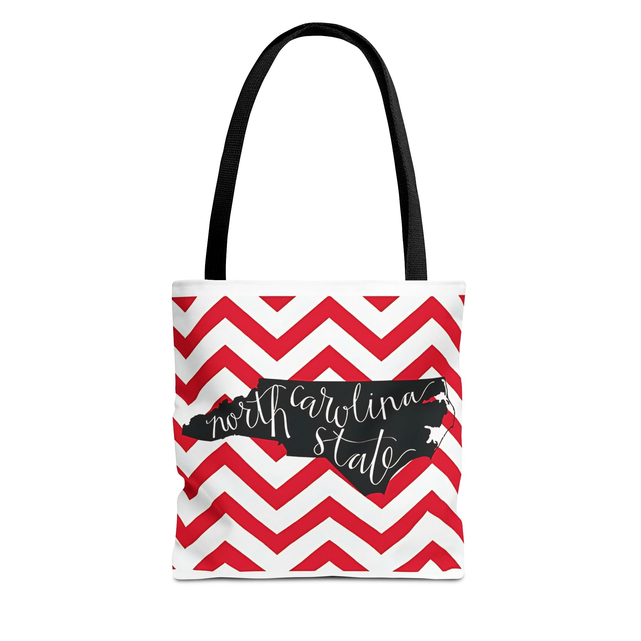 North Carolina Tote Bag, Stylish Chevron Pattern, Beach Essentials, Reusable Grocery Bag, Gift for Travelers, Southern Charm