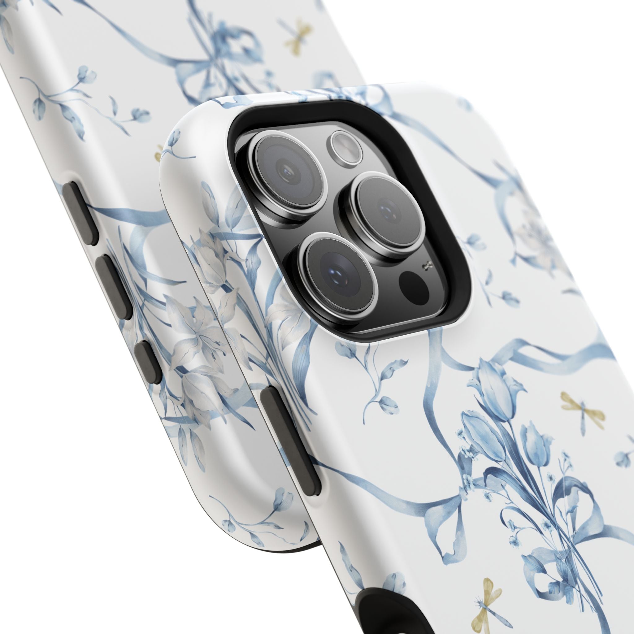 Customizable: Blue Floral-Inspired Phone Case
