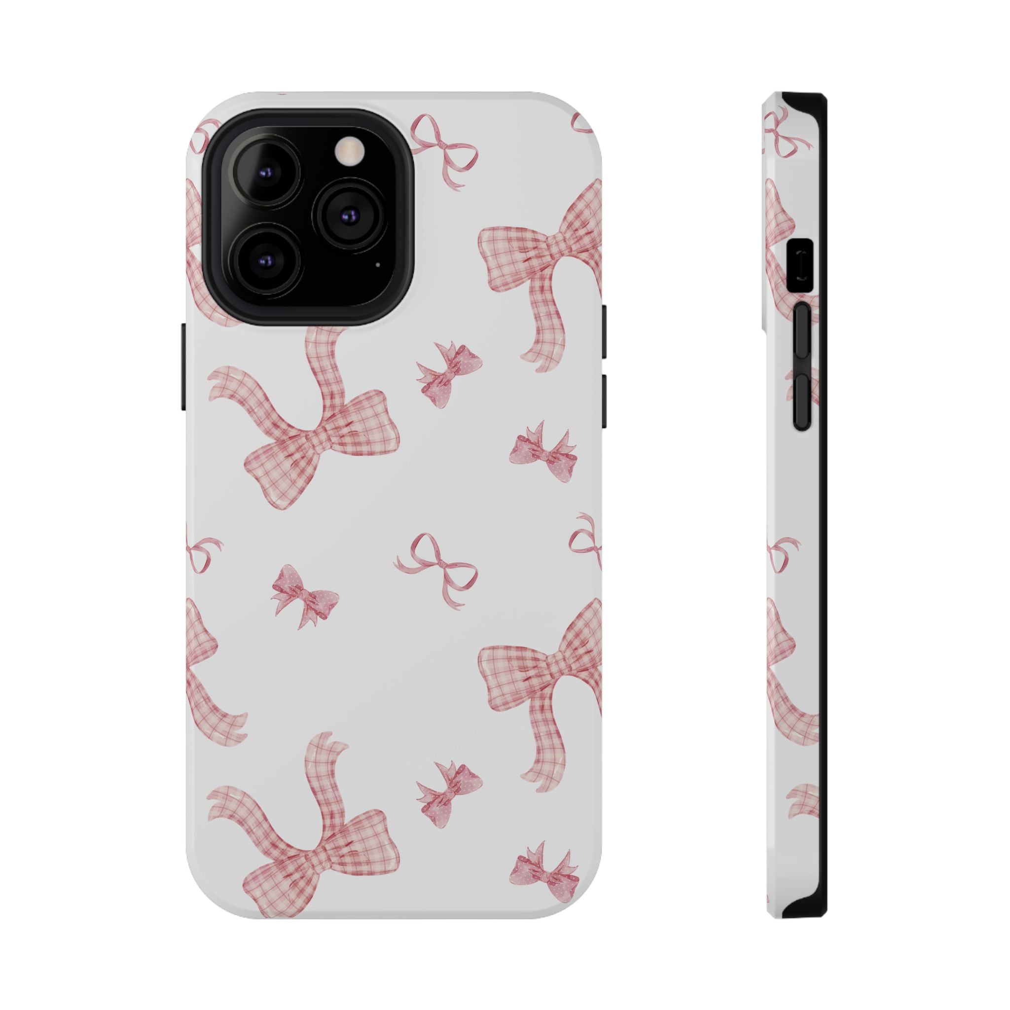 Customizable: Gingham Chic Bow Pattern Phone Case