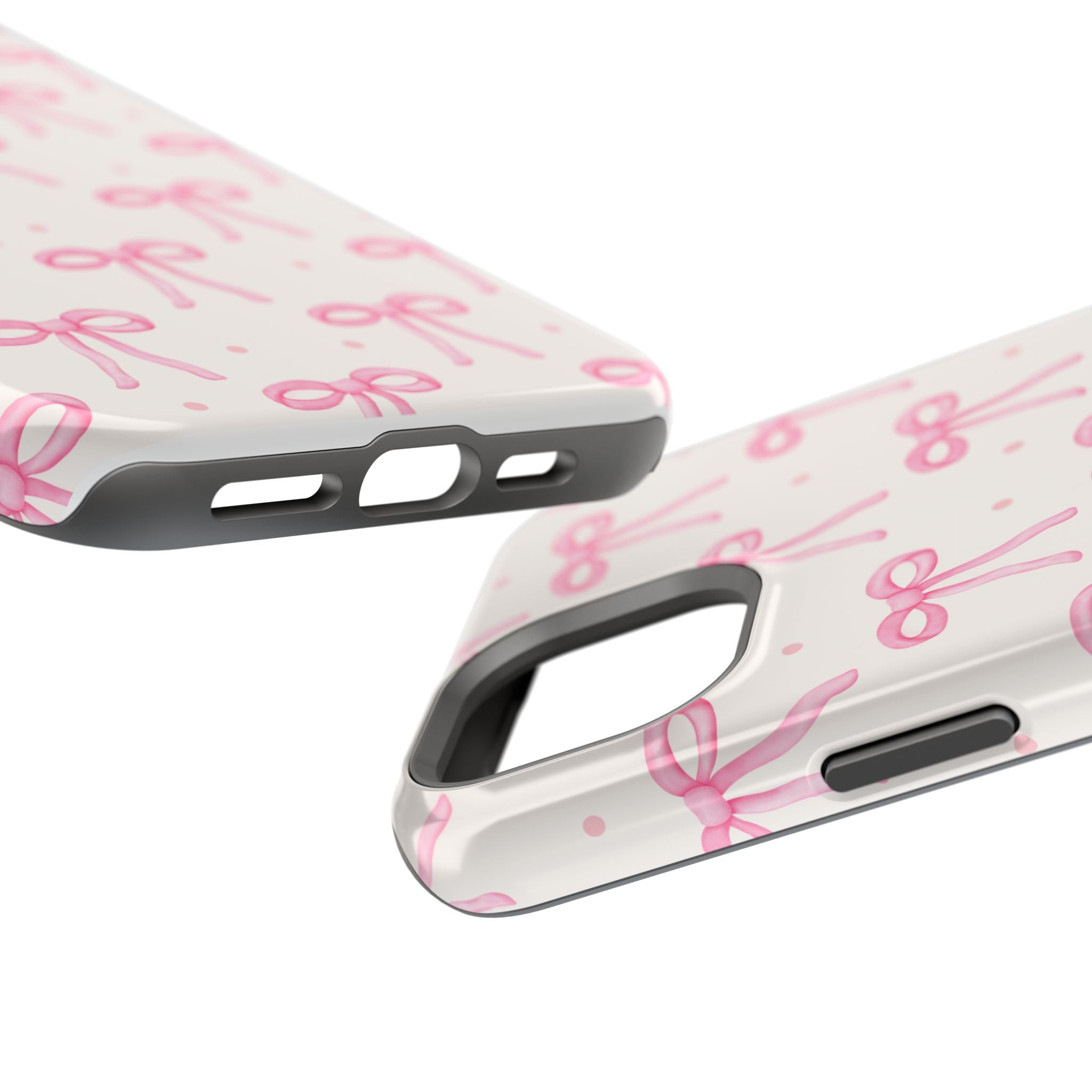 Customizable: Cute Pink Bow Impact-Resistant Phone Case