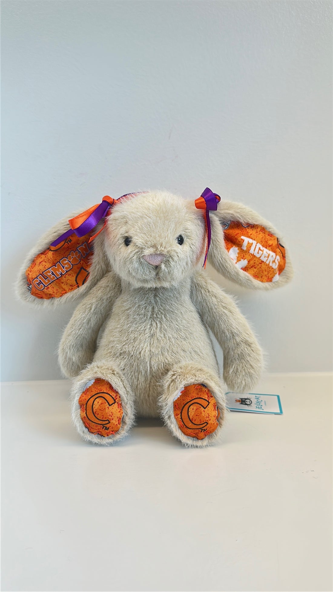 Clemson University Custom College Jellycat Bashful Bunny