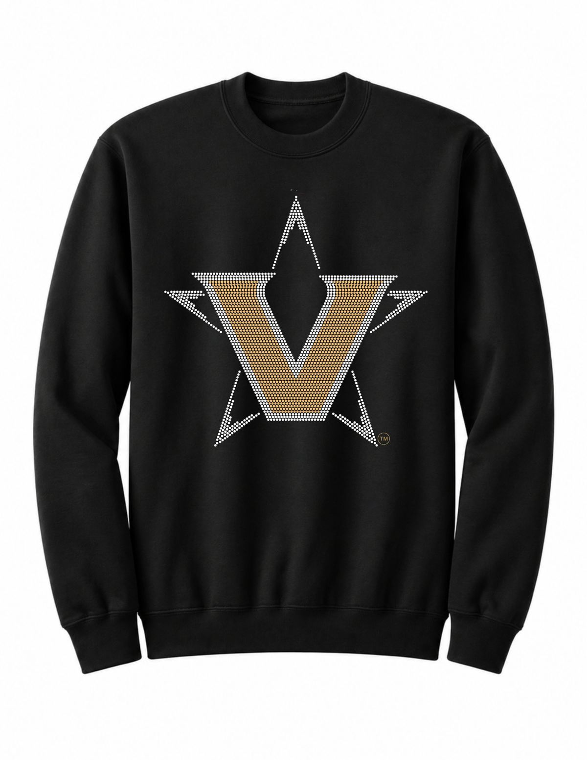 Vanderbilt Star V Black Crewneck Sweatshirt
