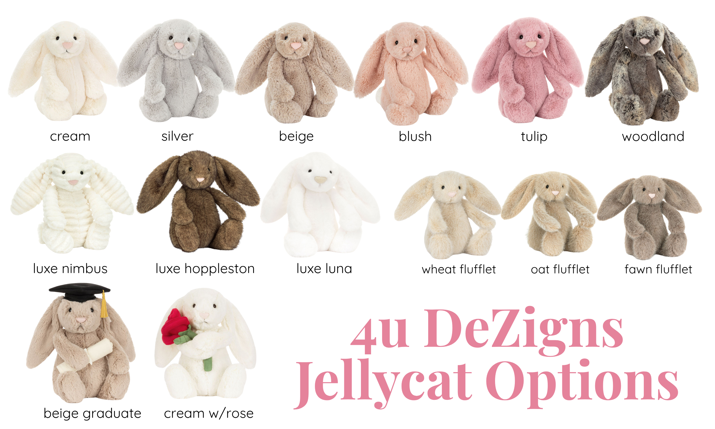 University of Florida Custom College Jellycat Bashful Bunny