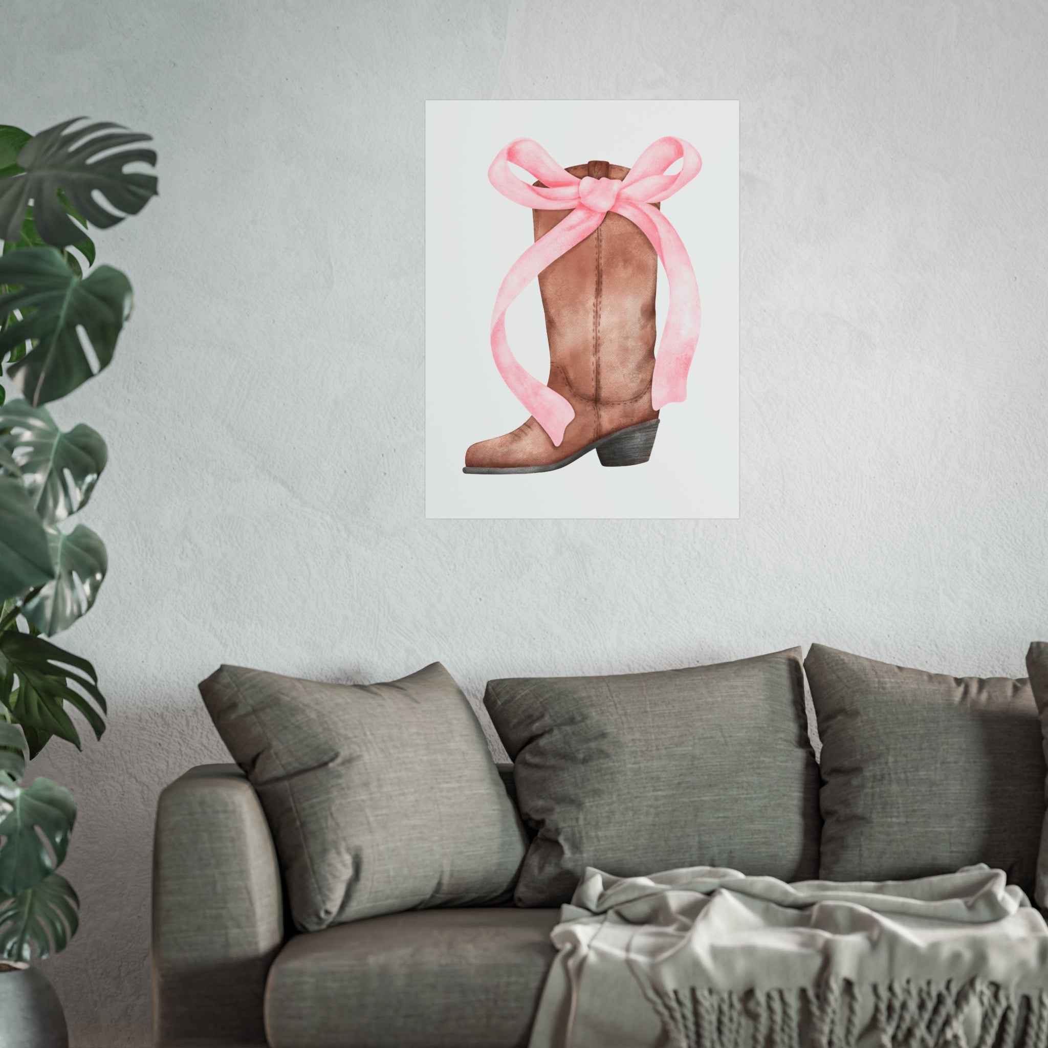 Cowgirl Coquette Bow Poster