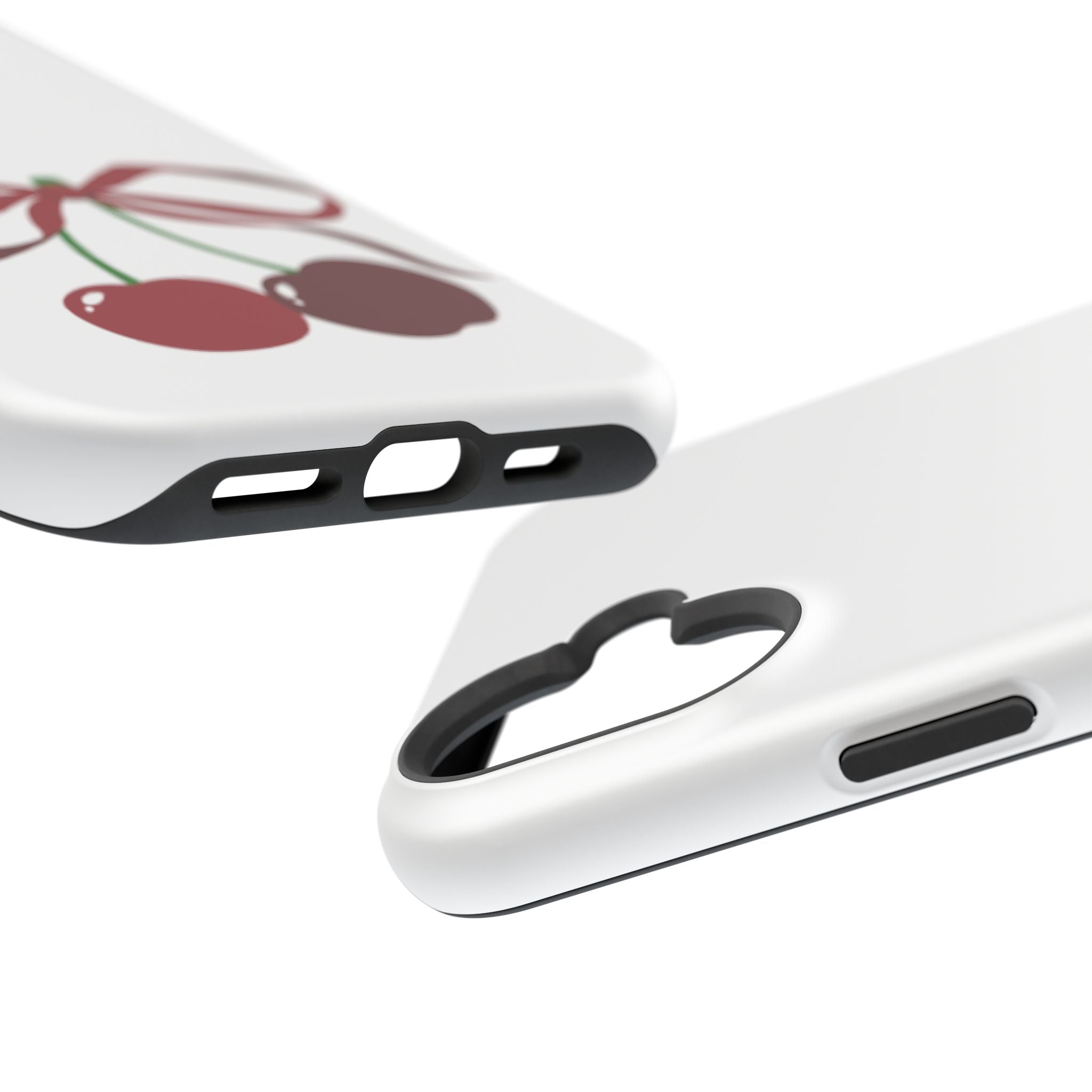 Customizable: Cherry Bow Impact-Resistant Case for Smartphones | Cute Phone Cover | Gift for Her | Cherry Lover's Accessory | Durable Phone Case