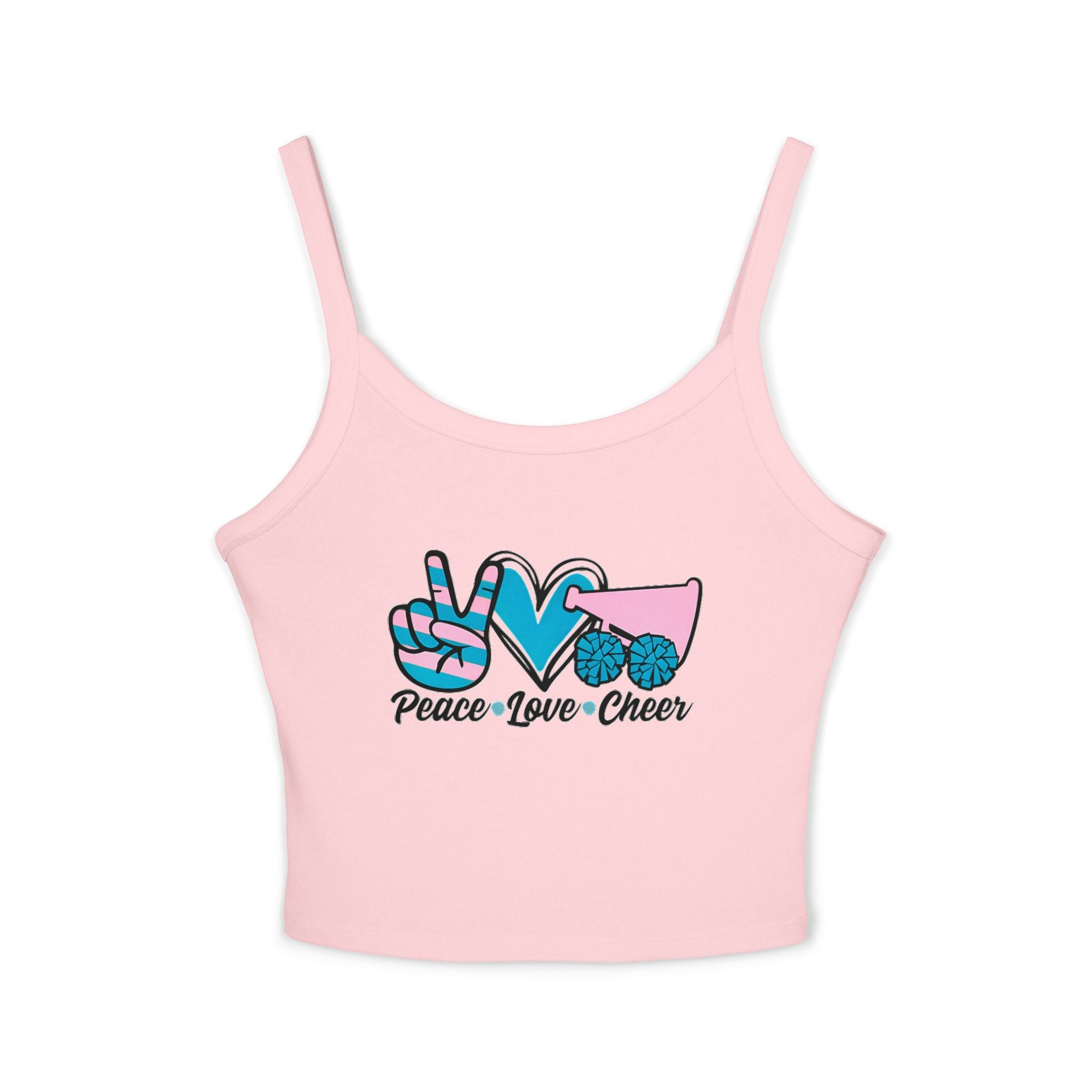 Customizable Women's Peace Love Cheer Tank, Cheerleading Apparel, Cute Gift for Cheerleaders