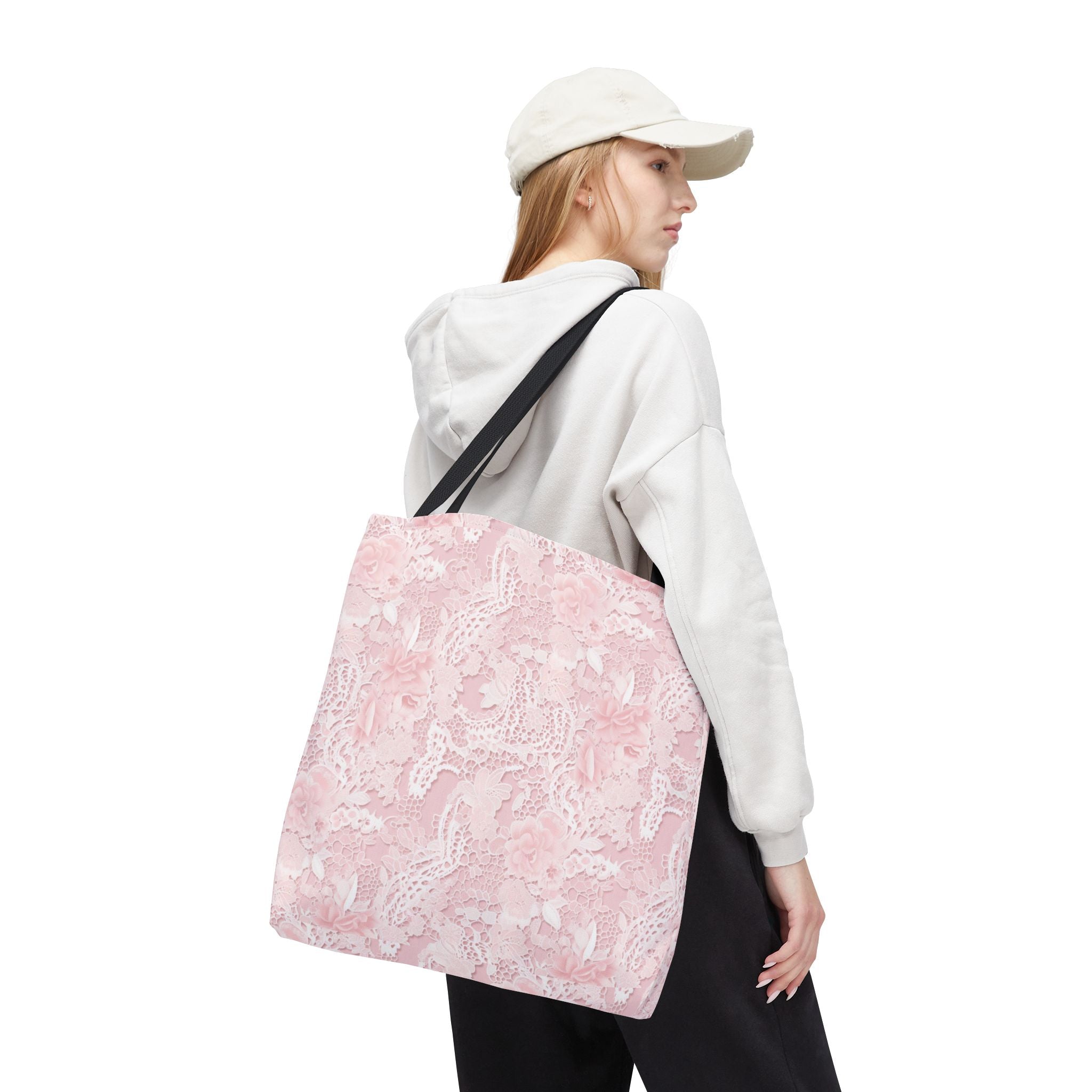 Chic Floral Tote Bag, Stylish Shopping Bag, Pink Floral Accessory, Perfect for Gifts, Sustainable Fashion