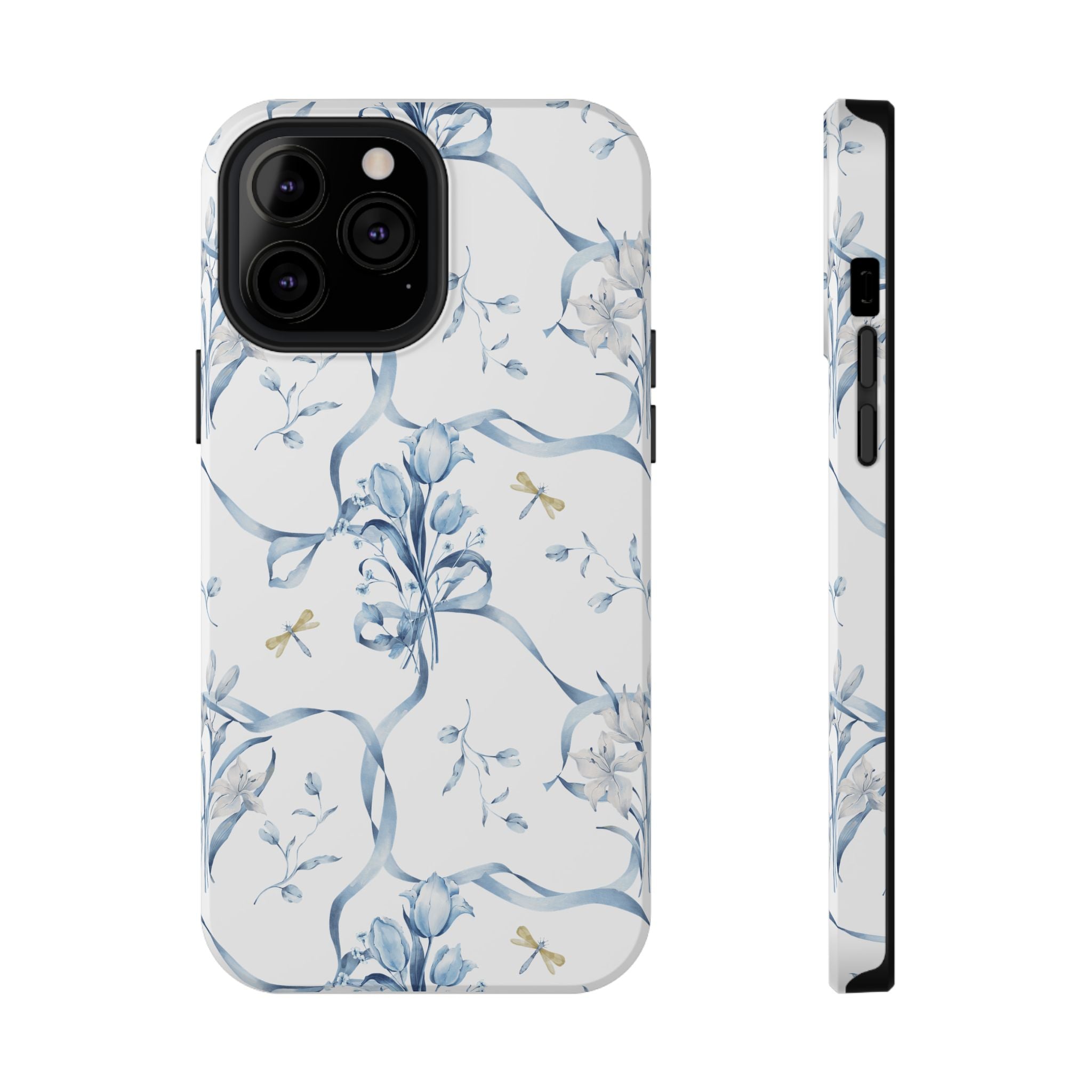 Customizable: Blue Floral-Inspired Phone Case