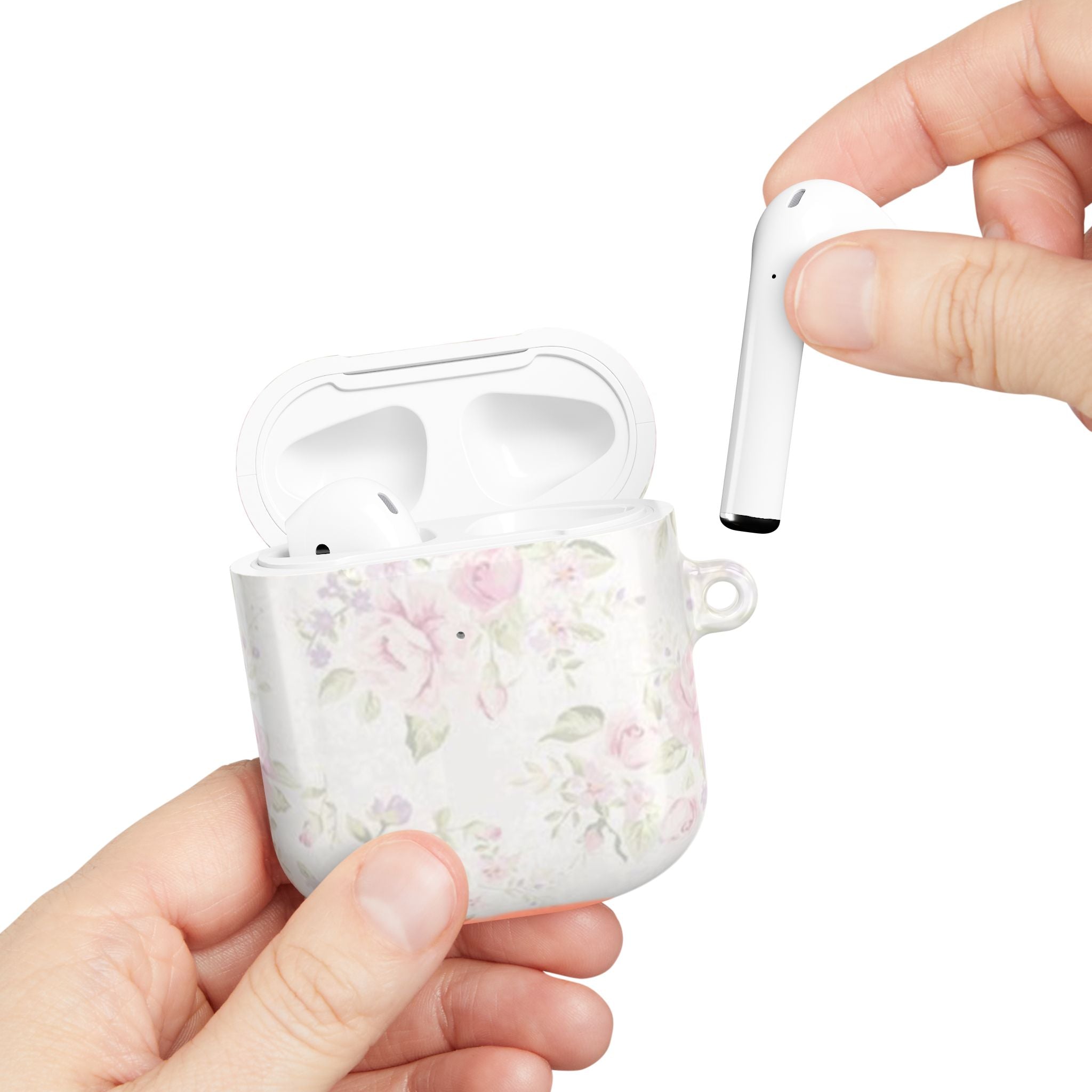 Floral AirPod Case, Elegant Wireless Earbuds Case, Flower Design AirPods Cover, Cute Tech Accessory, Gift for Her, Custom Earbud Case