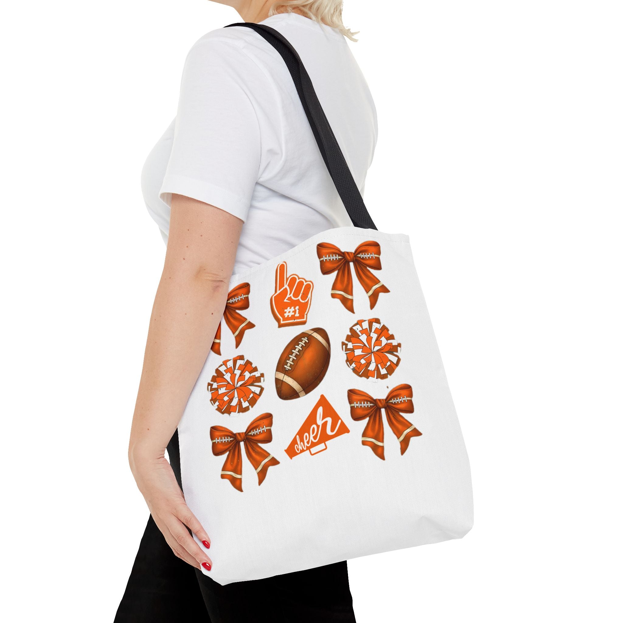 Orange Themed Game Day Tote Bag - College Commitment & Graduation Gift - School Pride Design