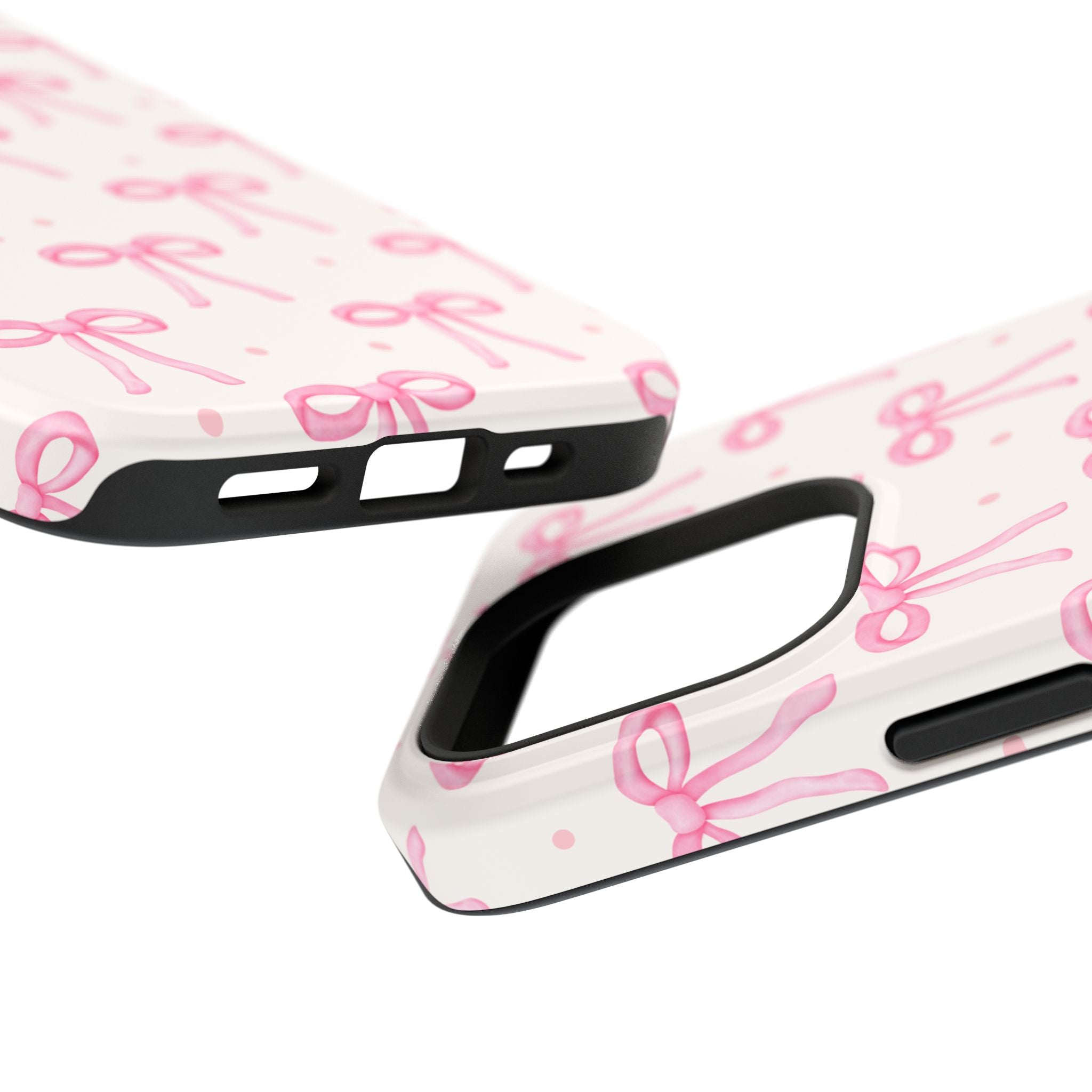 Customizable: Cute Pink Bow Impact-Resistant Phone Case
