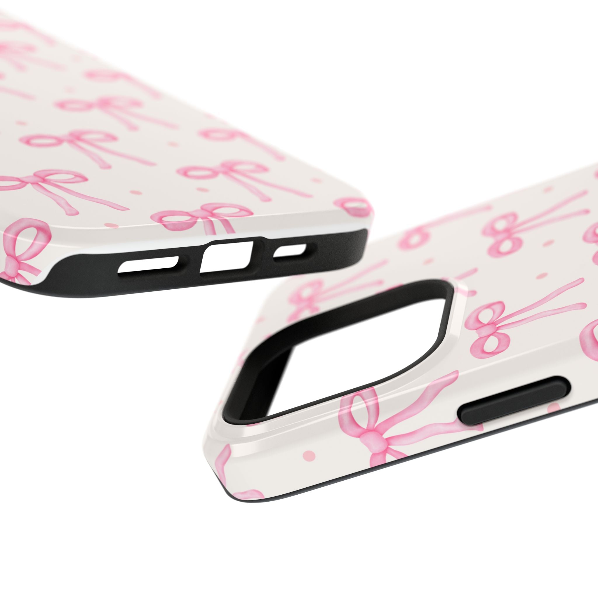 Customizable: Cute Pink Bow Impact-Resistant Phone Case