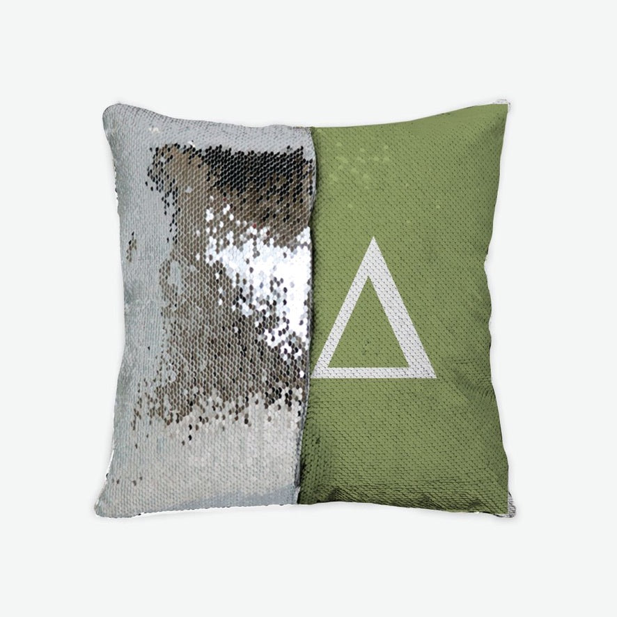 Kappa Delta Sequin Pillow Cover - Greek Letters