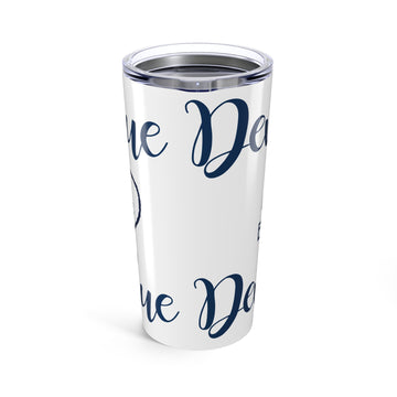 Duke Stylish 20oz Tumbler with Custom Monogram/Name, Perfect for Coffee Lovers, Great Gift for Birthdays, College Acceptance, College Gift