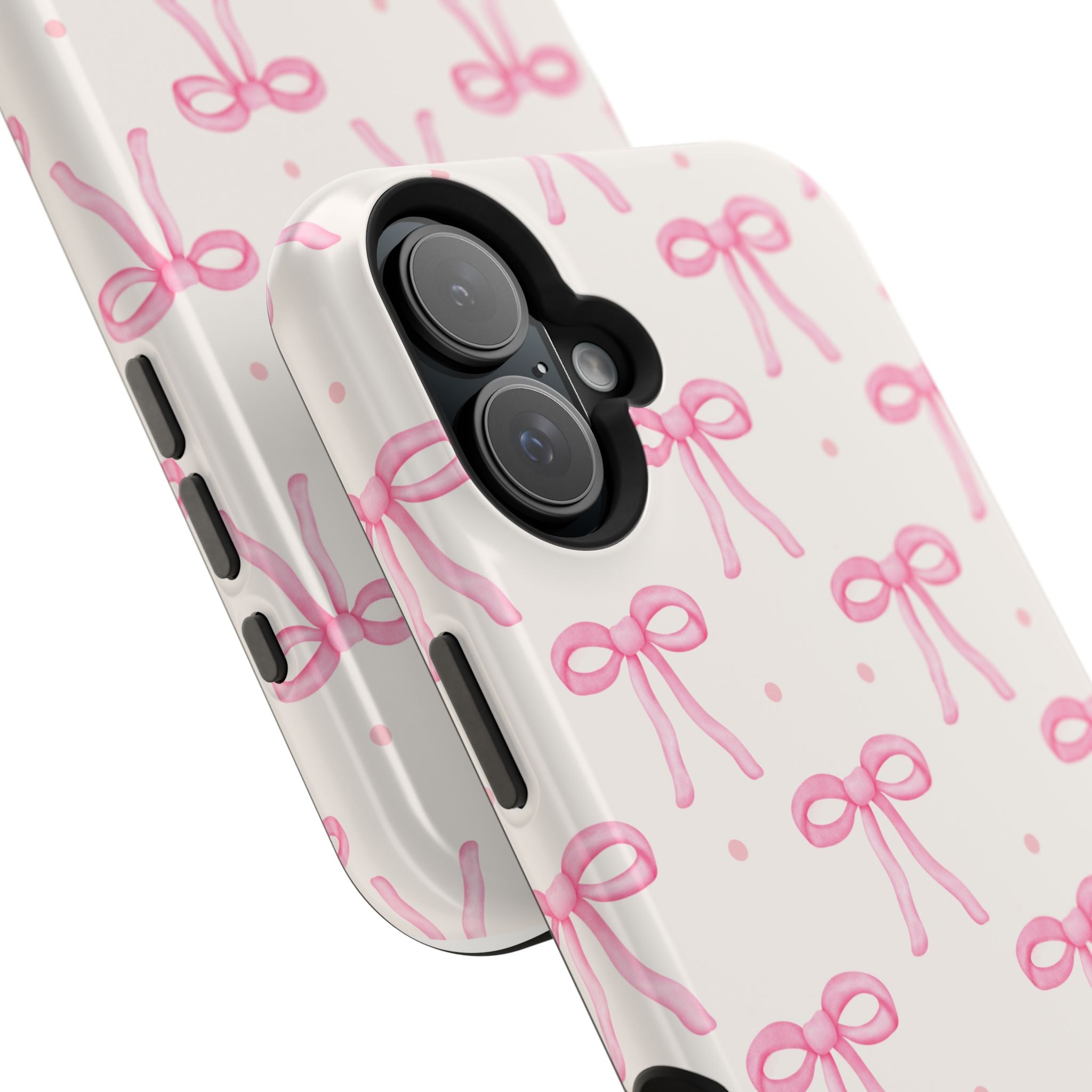Customizable: Cute Pink Bow Impact-Resistant Phone Case