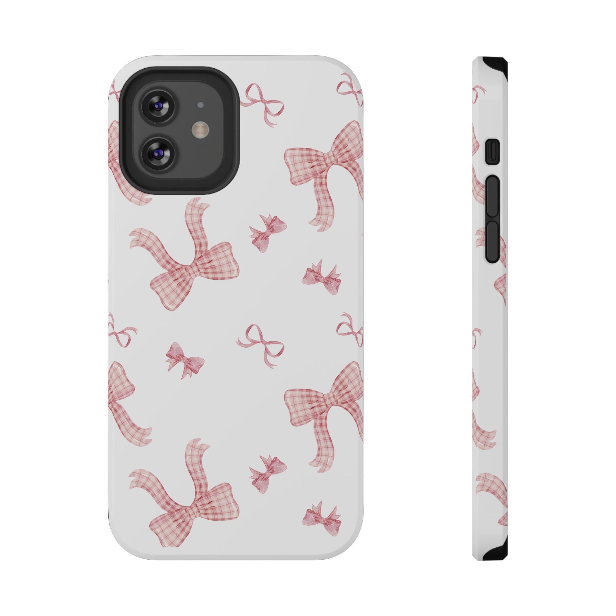 Customizable: Gingham Chic Bow Pattern Phone Case