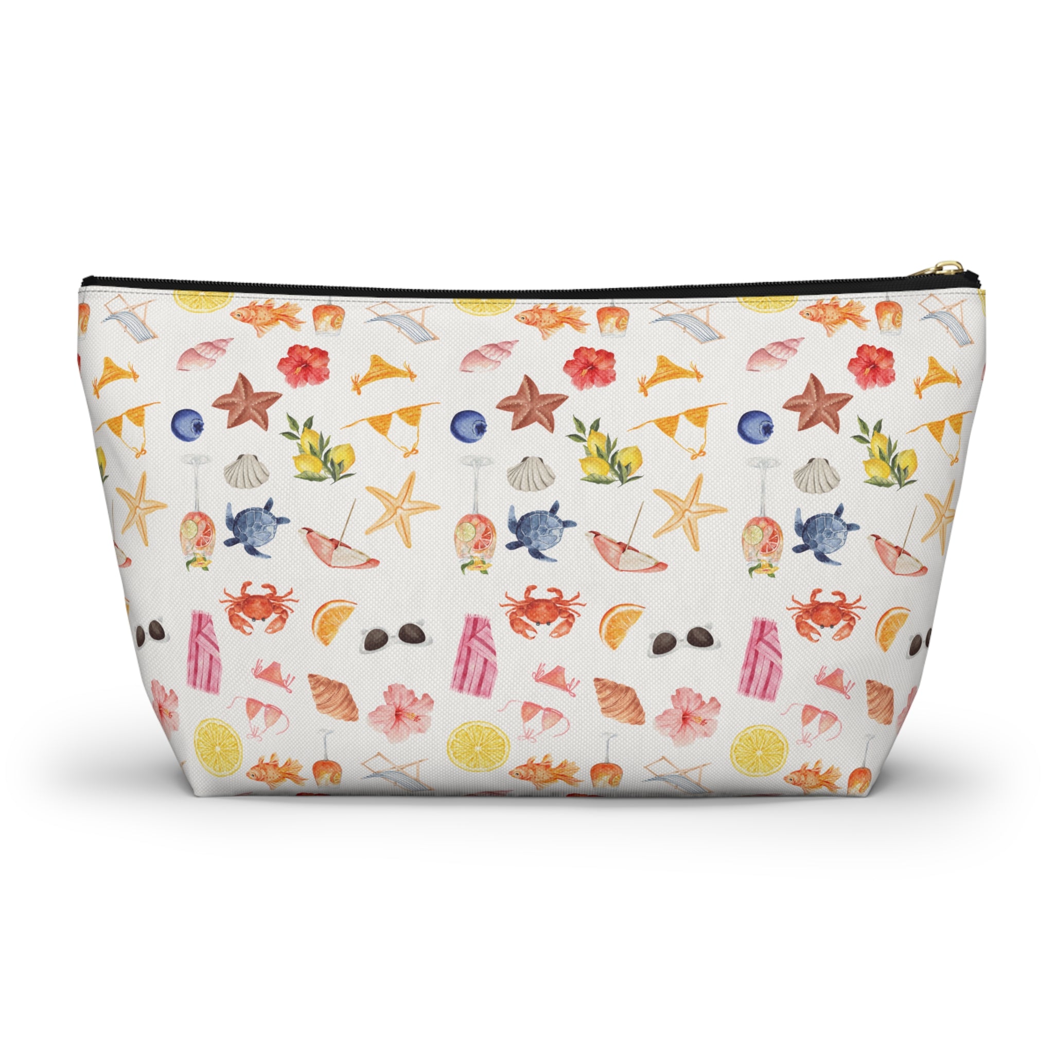 Customizable Beach-Themed Accessory/Makeup Pouch