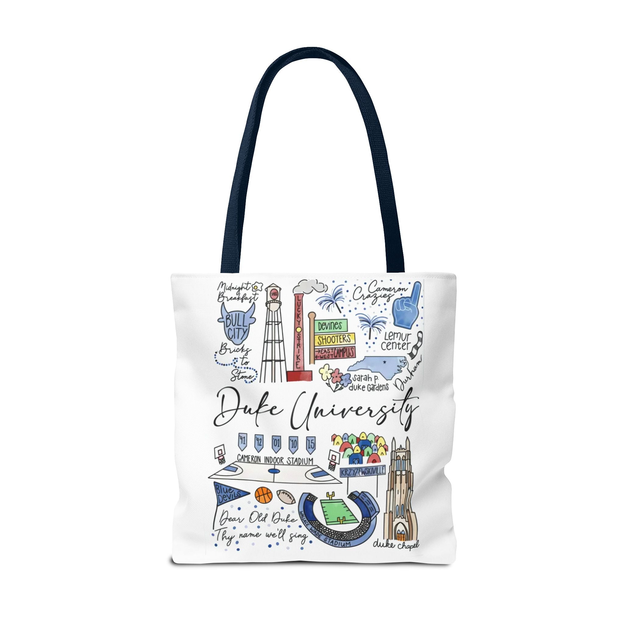 Duke University Tote Bag, College Spirit Bag, Campus Life Accessory, School Pride Gift, Eco-Friendly Shopping Bag