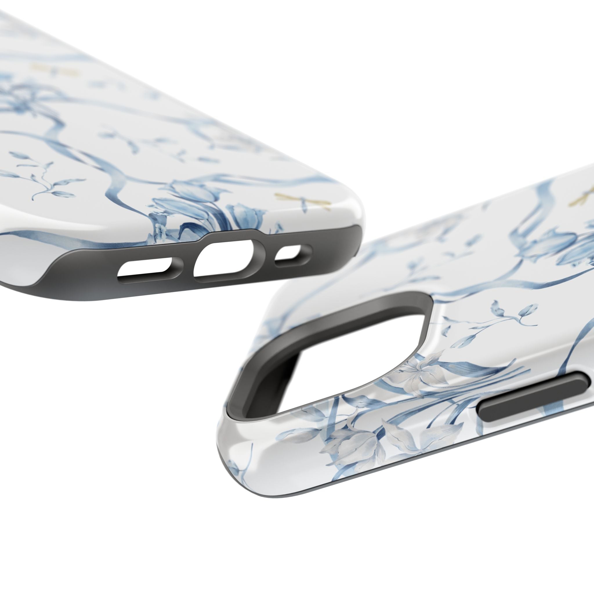 Customizable: Blue Floral-Inspired Phone Case