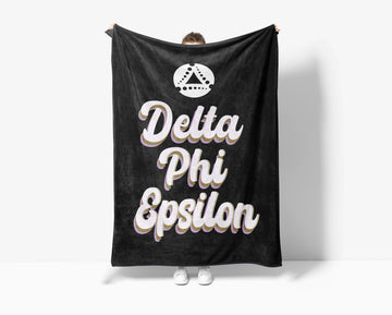 Delta Phi Epsilon XL 60x80 Sherpa Blanket - Retro