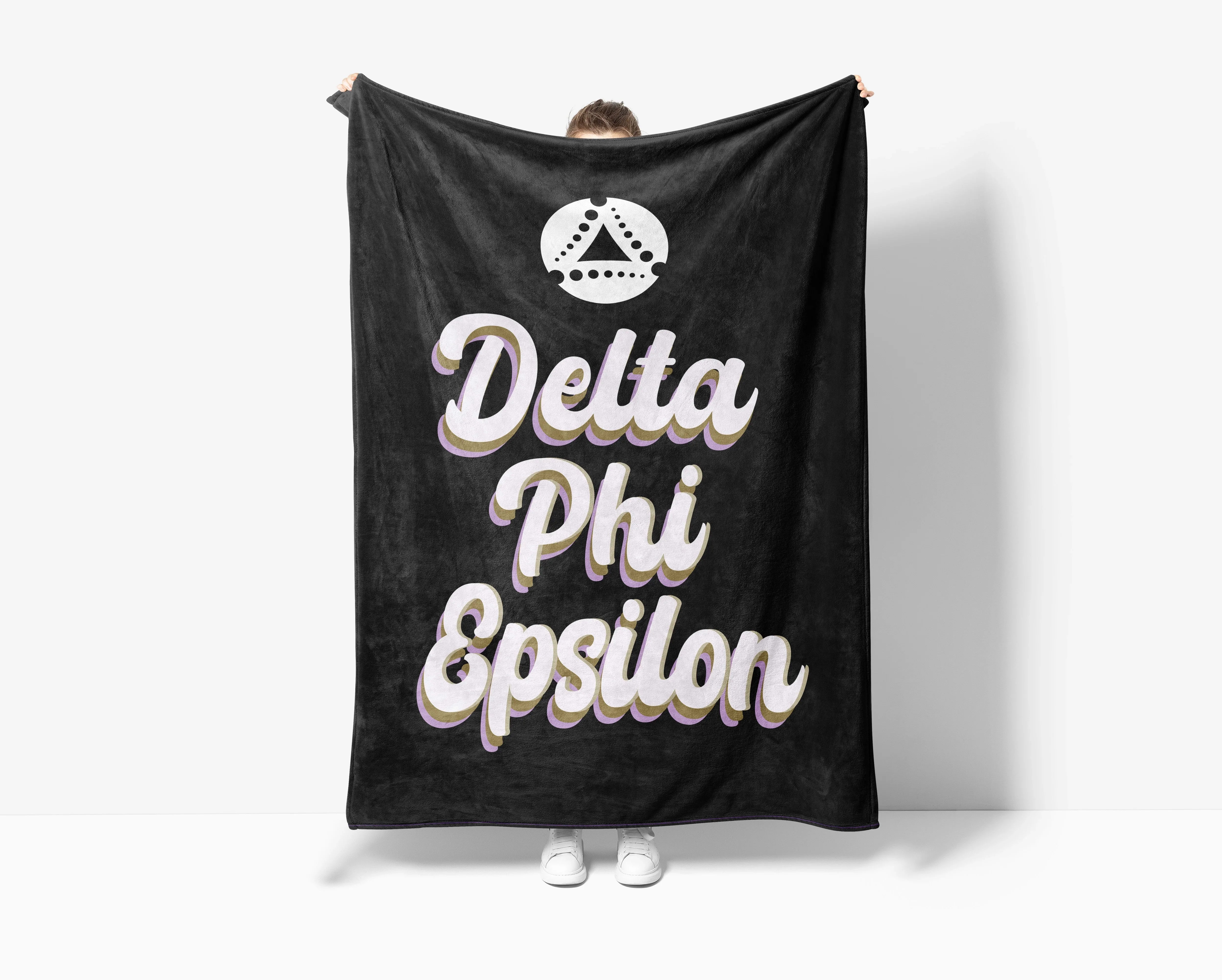 Delta Phi Epsilon XL 60x80 Sherpa Blanket - Retro