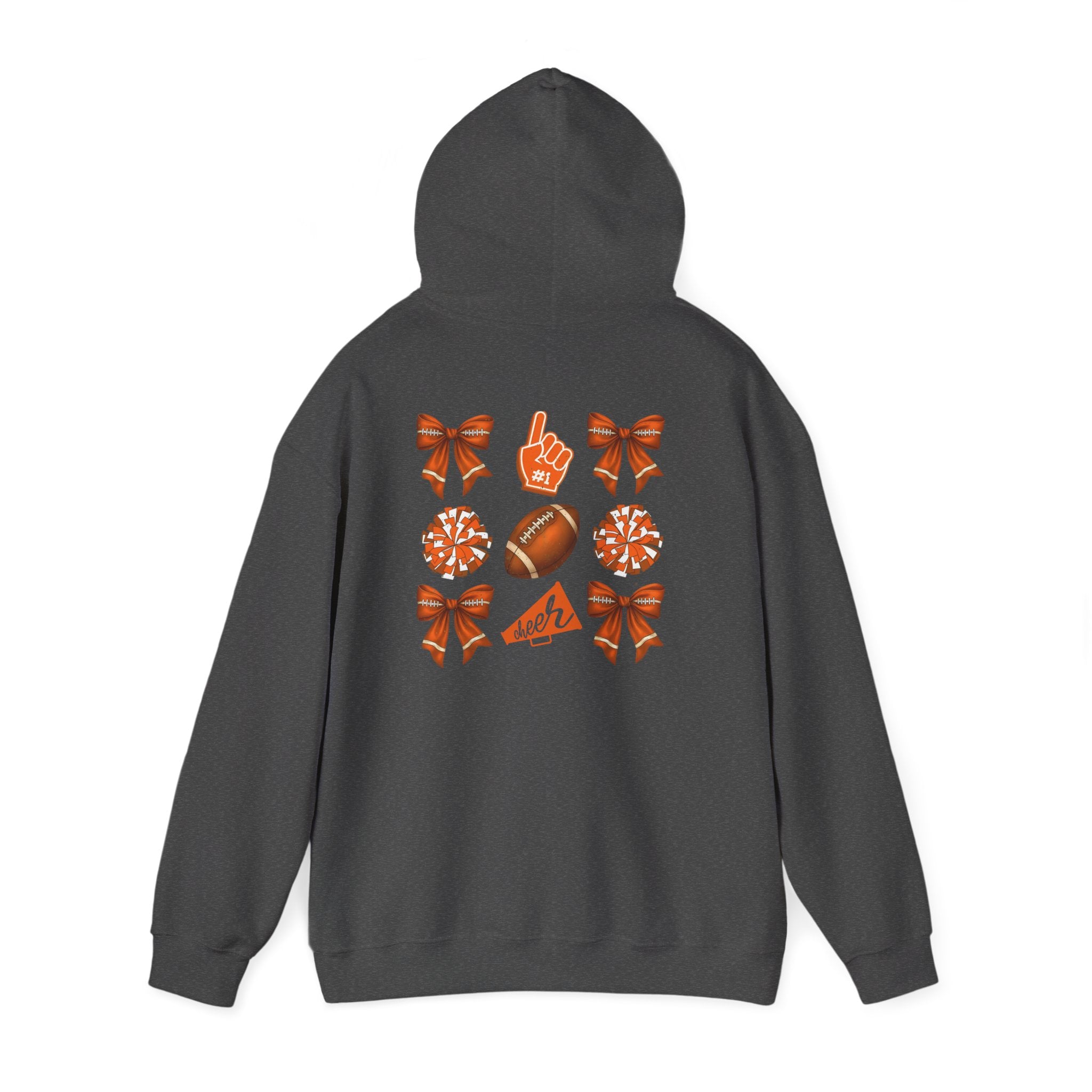 Orange Themed Game Day Hoodie: Perfect for Game Day, Sports Events, Team Spirit, Gift for Cheer Moms, Cozy & Stylish Sweatshirt