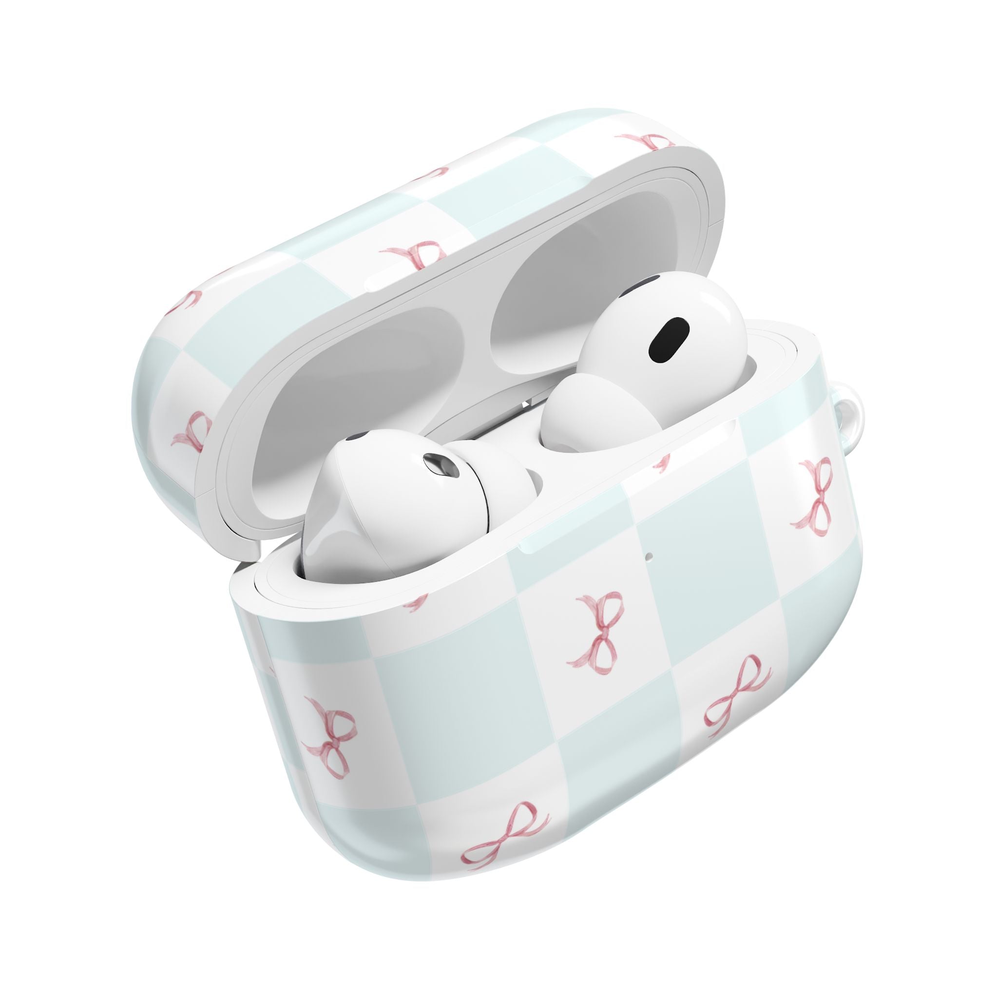Customizable: Chic AirPod Case with Pink Ribbon Design, Trendy AirPod Case