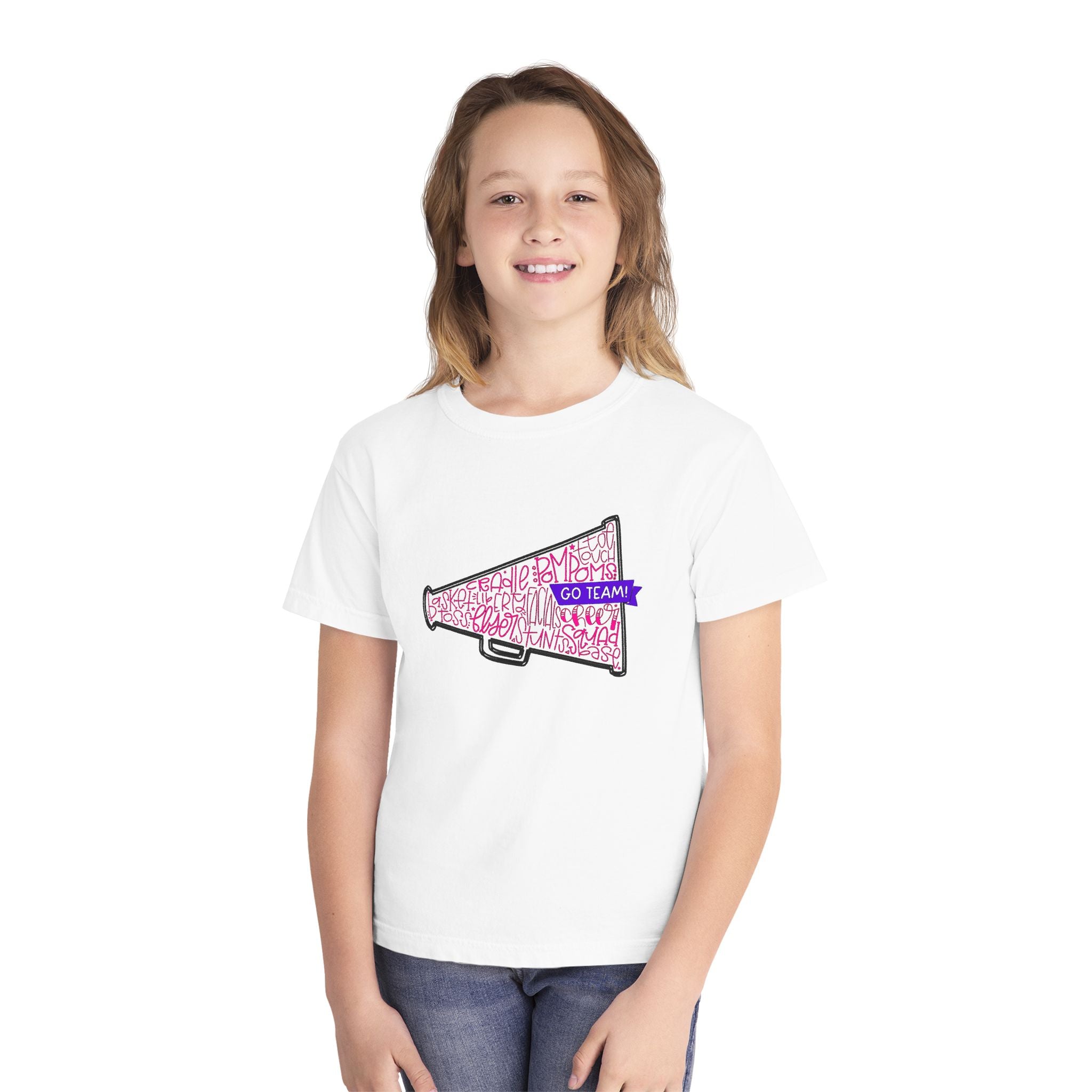 Customizable Cheerleader Megaphone Youth Tee
