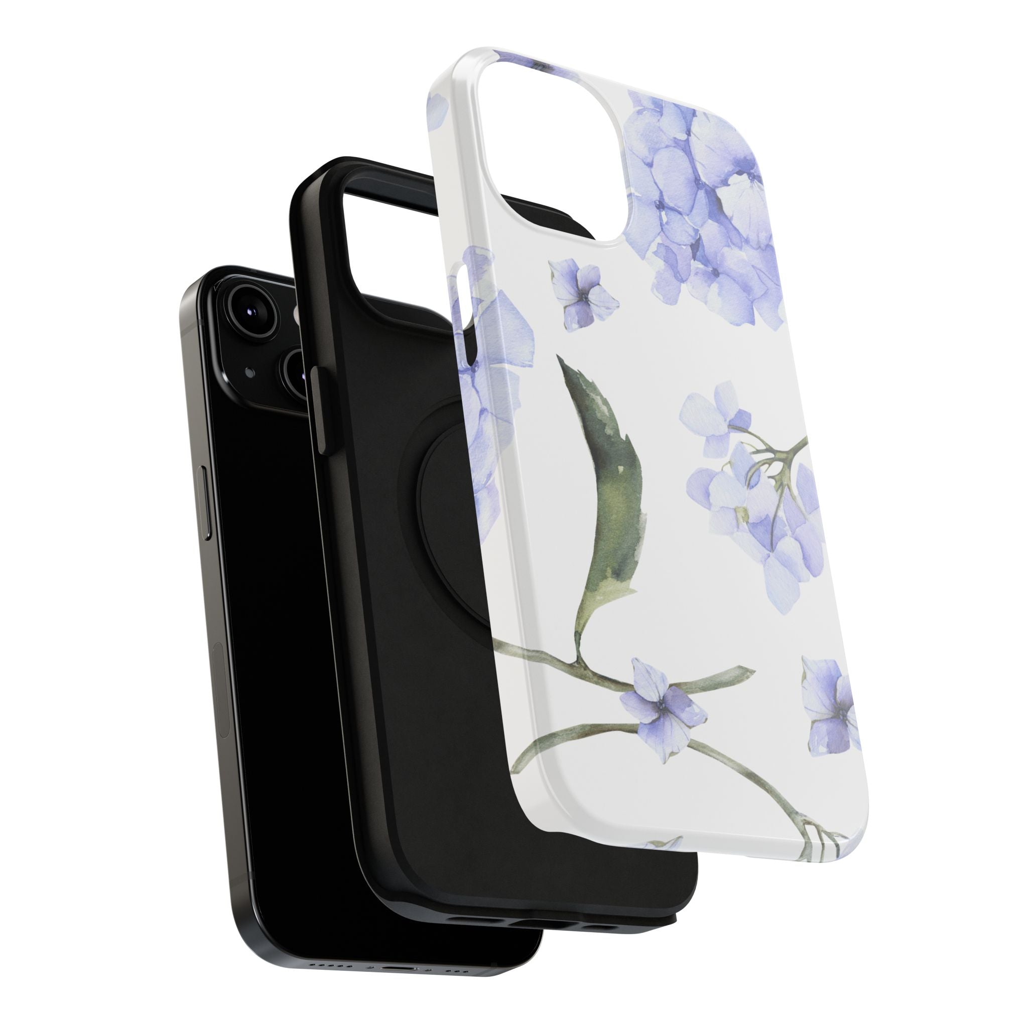 Customizable: Floral Purple Hydrangea Impact-Resistant Phone Case