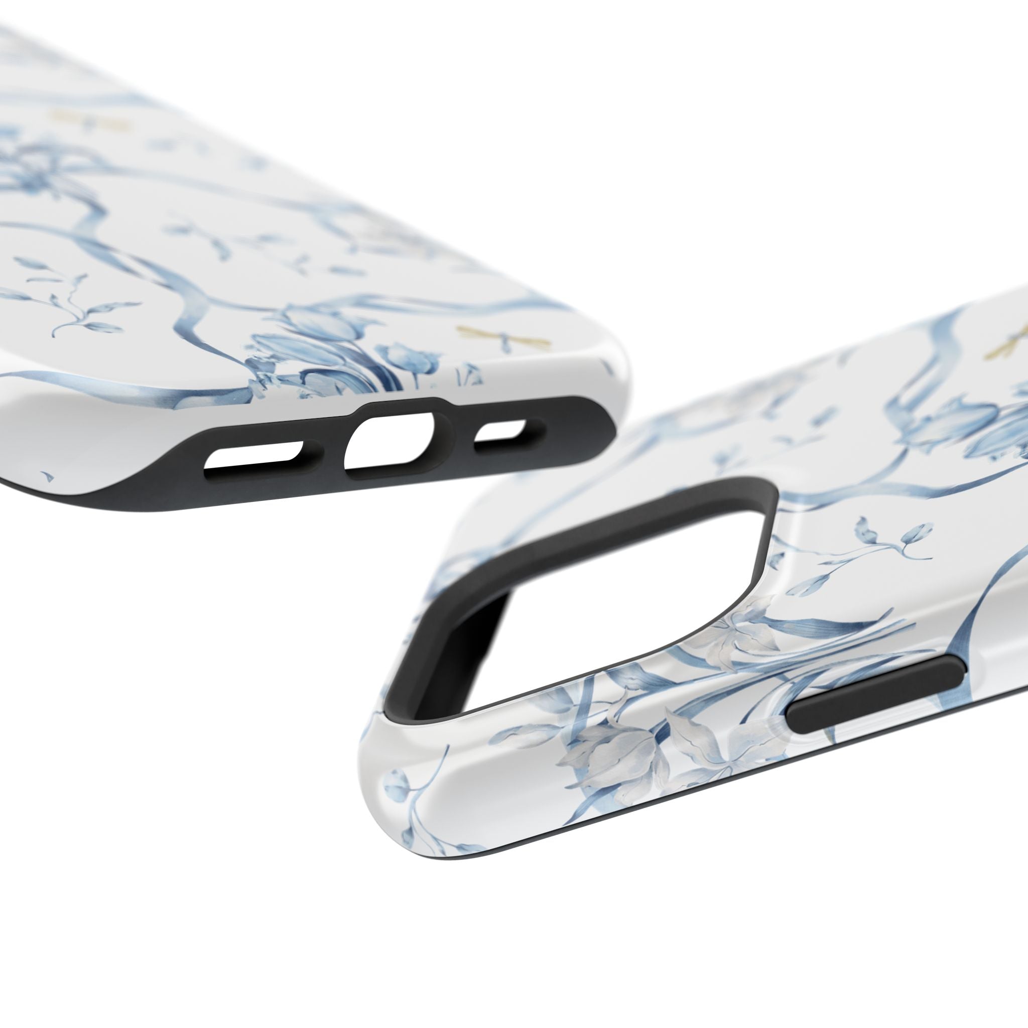 Customizable: Blue Floral-Inspired Phone Case