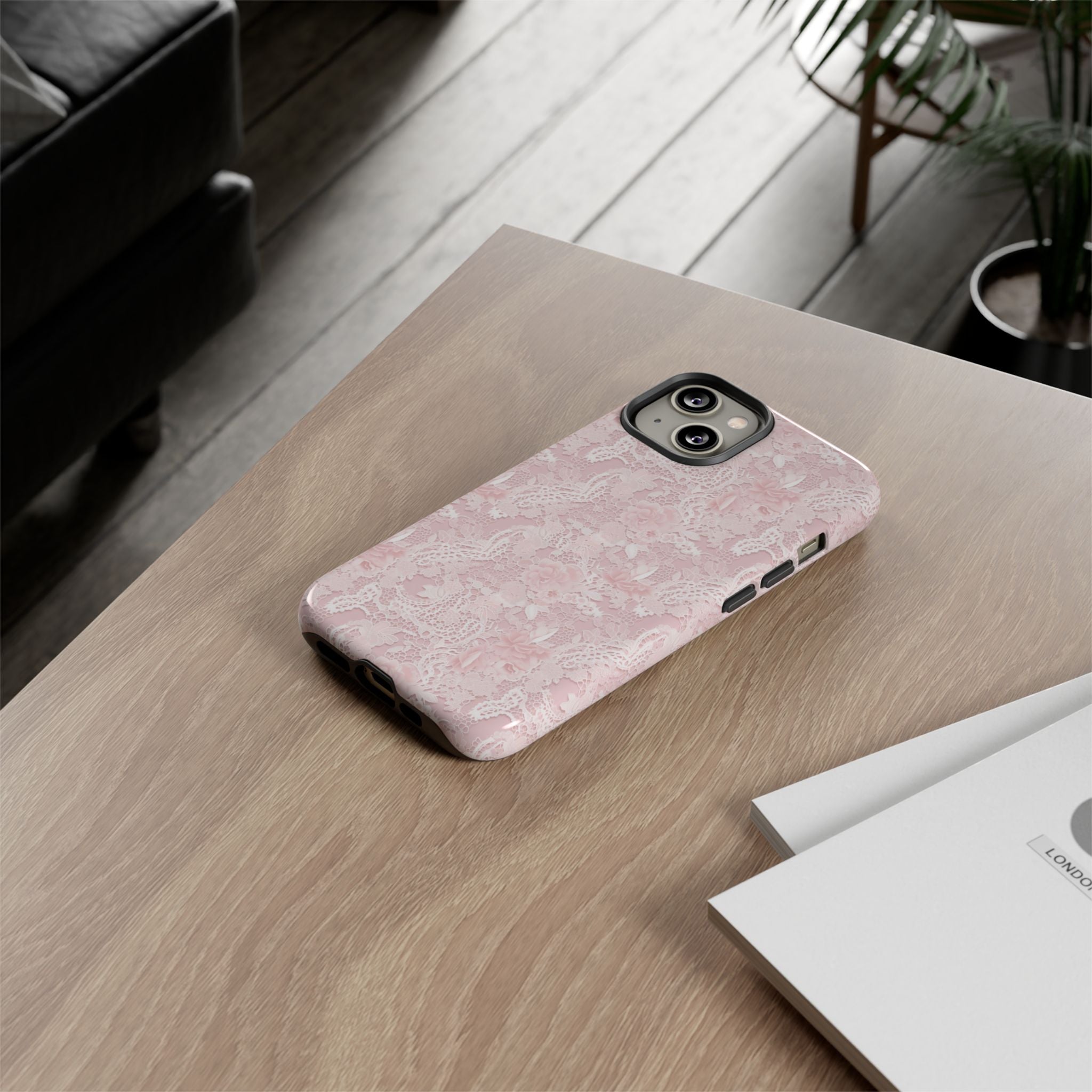 Customizable: Pink Floral Phone Case, Stylish Tough Cases, Unique Gift for Her, Cute Phone Accessories, Floral Tech Cover