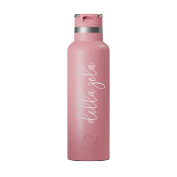 Delta Zeta RTIC 20 oz Ceramic Lined Water Bottle Tumbler - Script
