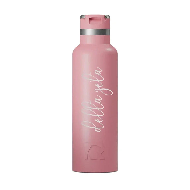 Delta Zeta RTIC 20 oz Ceramic Lined Water Bottle Tumbler - Script