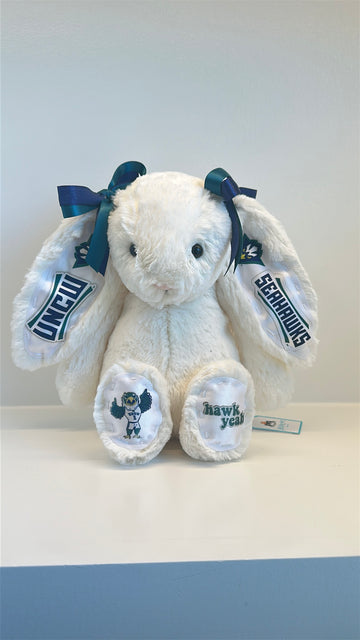 University of North Carolina Wilmington (UNCW) Custom College Jellycat Bashful Bunny