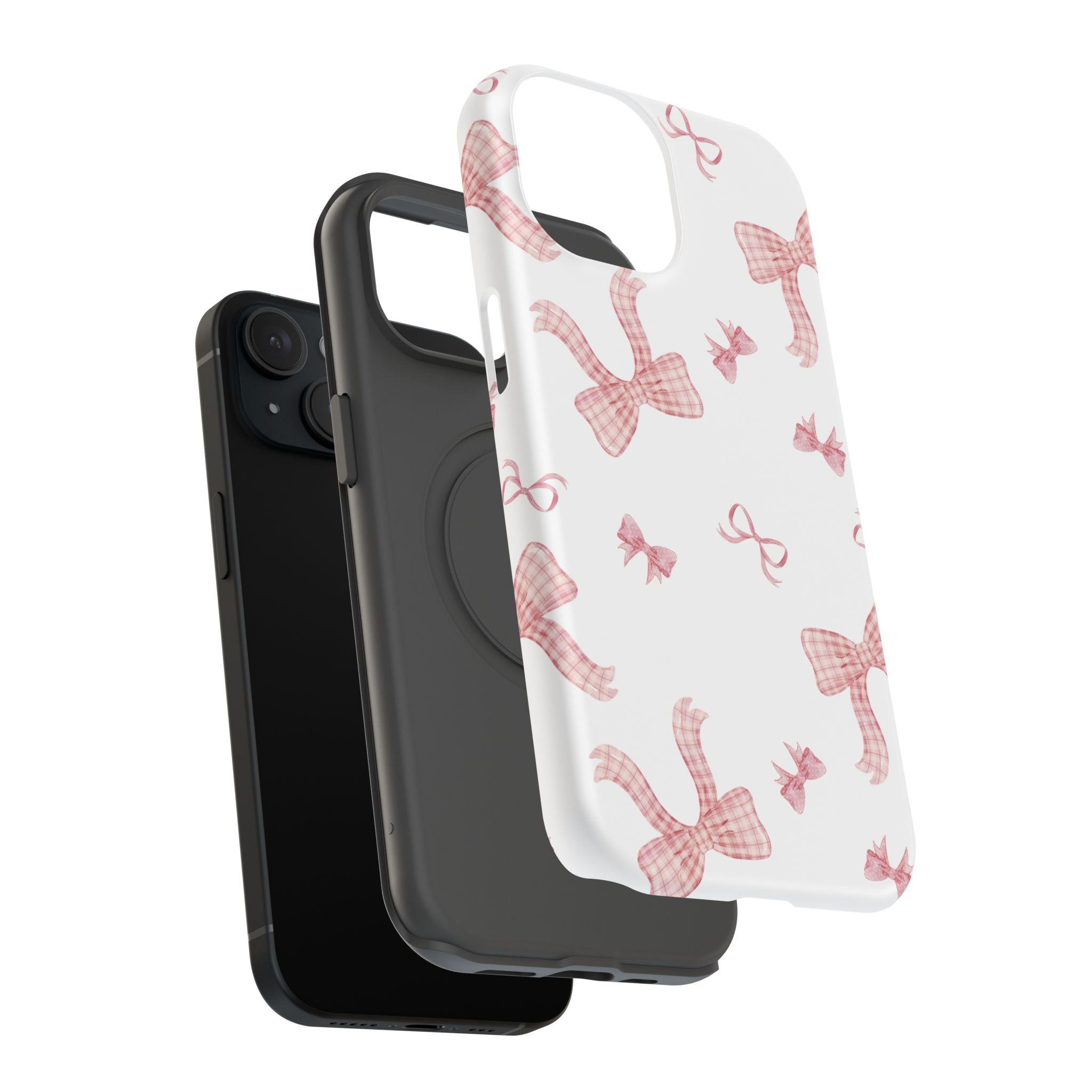 Customizable: Gingham Chic Bow Pattern Phone Case