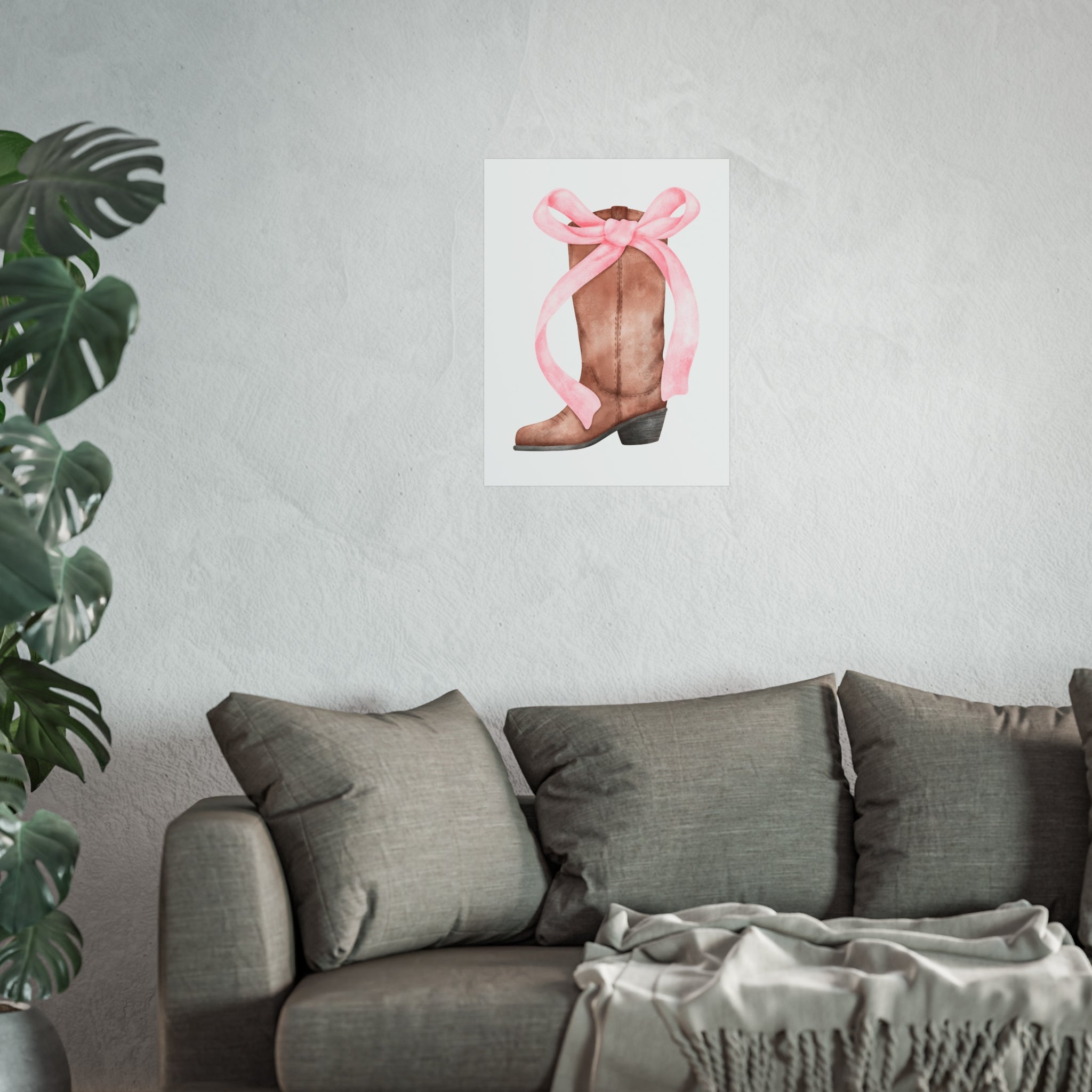 Cowgirl Coquette Bow Poster