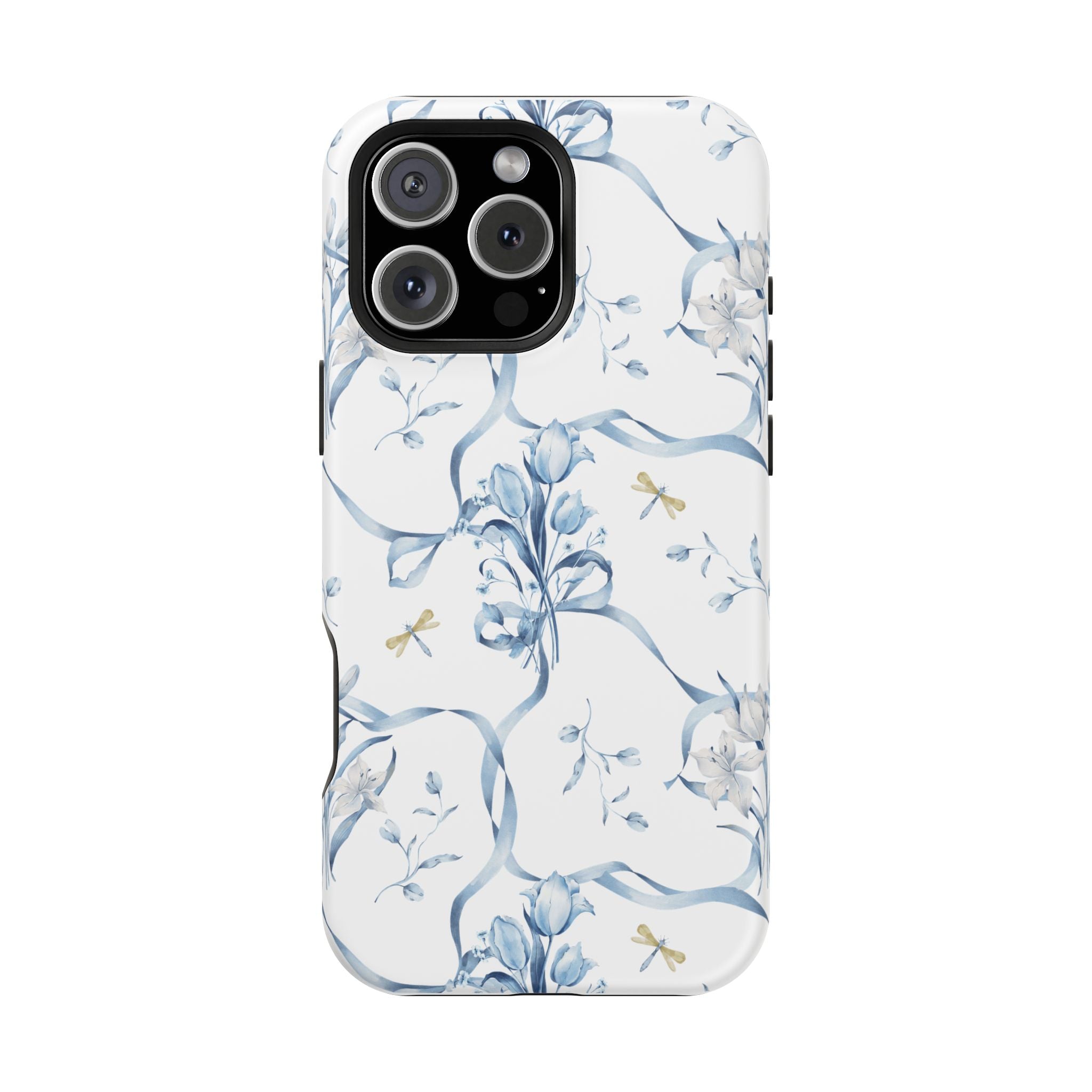 Customizable: Blue Floral-Inspired Phone Case