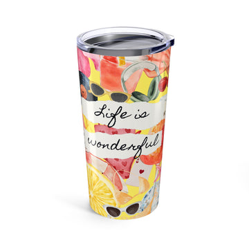 Butter Yellow Vibrant Inspirational Tumbler 20oz - Inspirational Quote, Eco-Friendly Drinkware, Summer Sips, Gift for Friends, Travel Mug