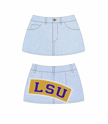 LSU Denim Skirt