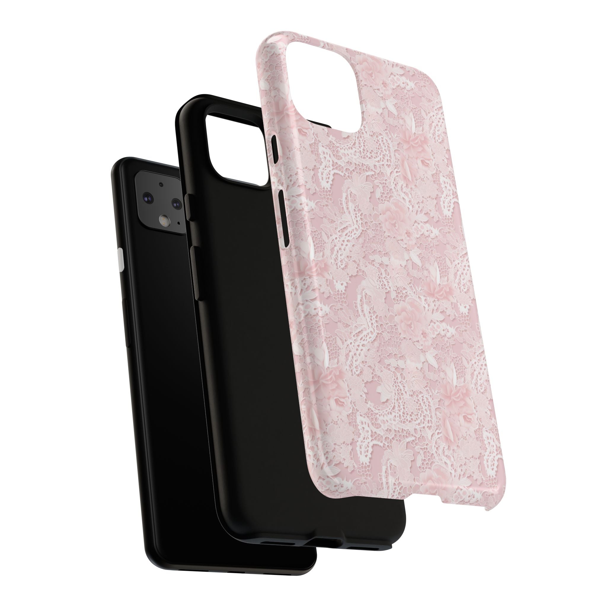 Customizable: Pink Floral Phone Case, Stylish Tough Cases, Unique Gift for Her, Cute Phone Accessories, Floral Tech Cover