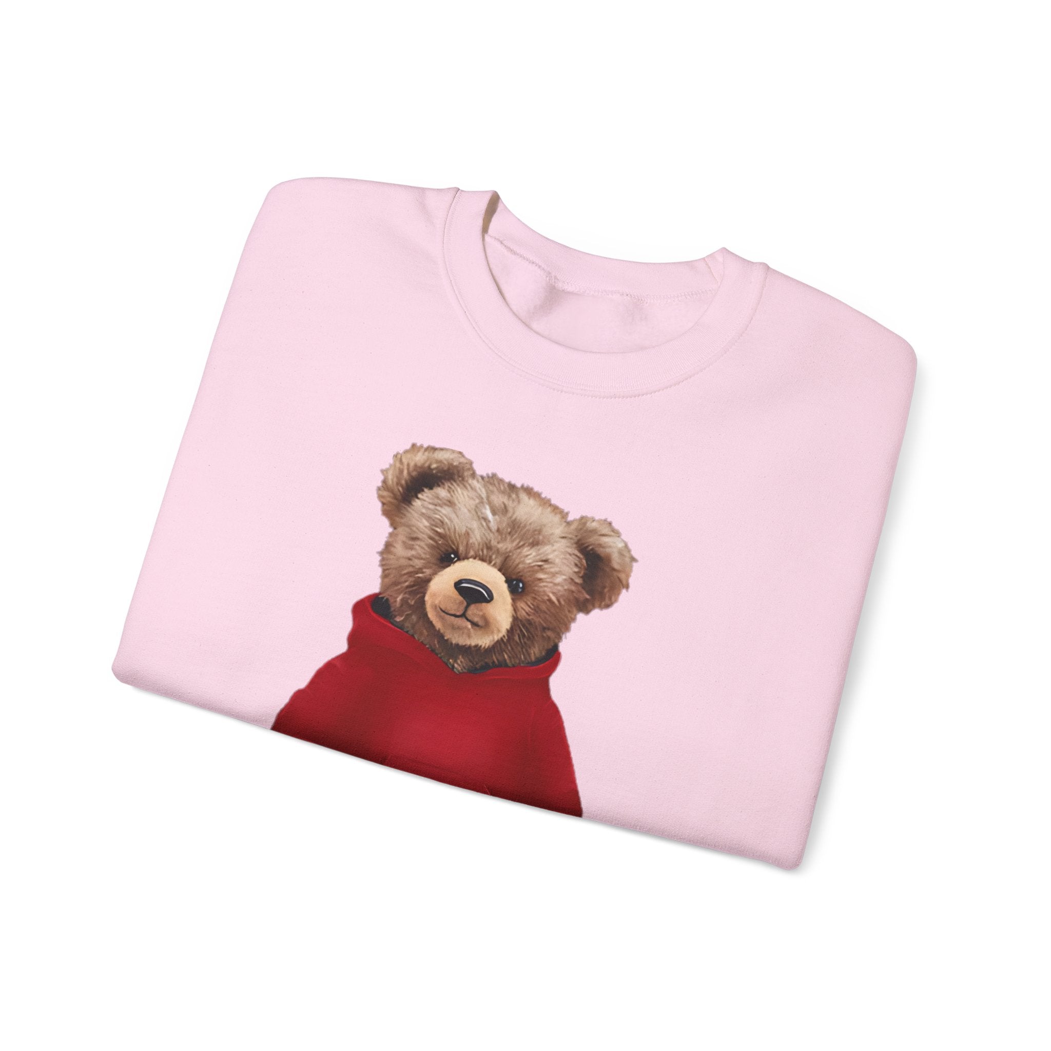 CUSTOMIZABLE: Cozy Bear Red Hoodie Sweatshirt Crewneck