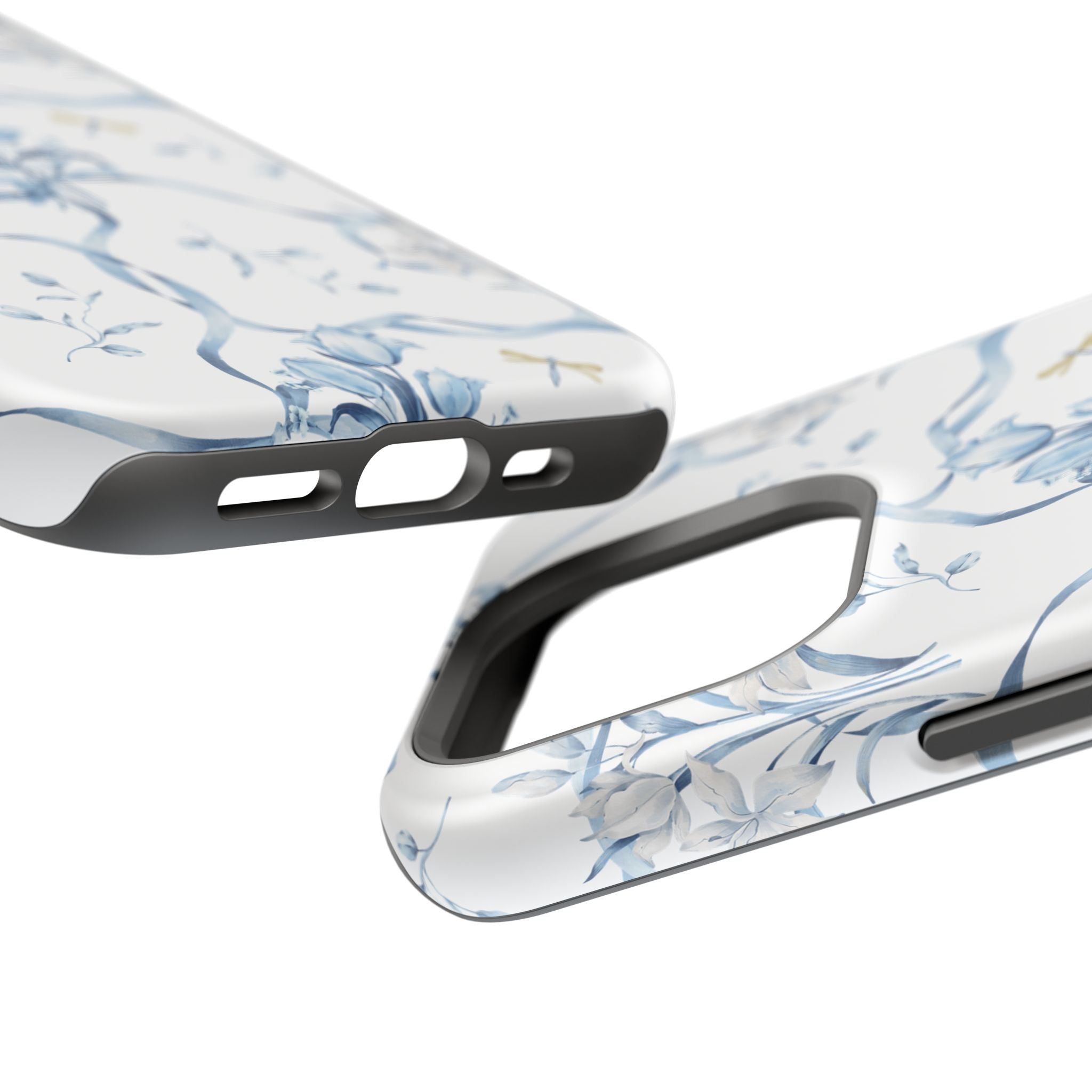 Customizable: Blue Floral-Inspired Phone Case