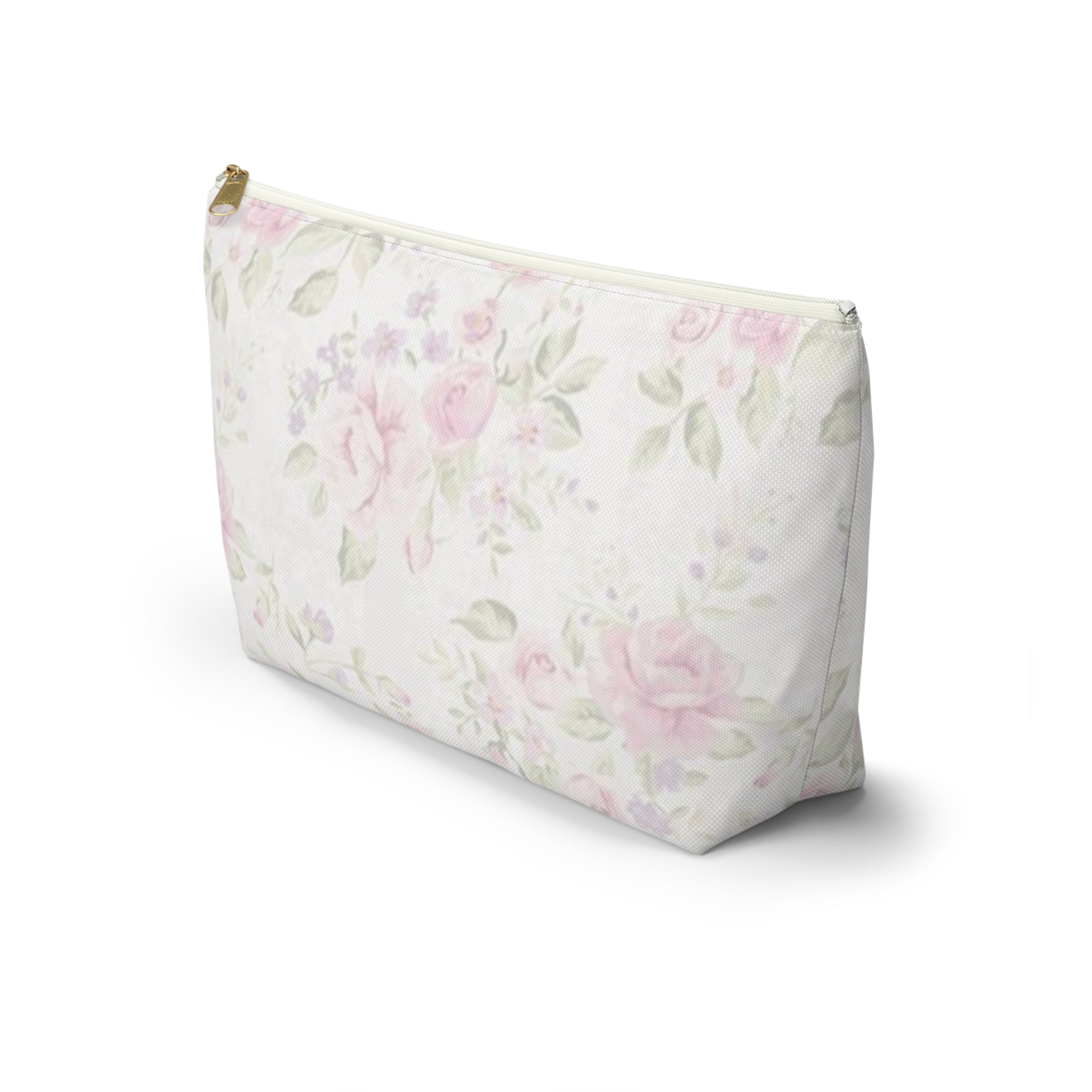 Floral Accessory Pouch, Makeup Bag, Travel Organizer, Gift for Her, Cosmetic Case, Floral Print Pouch