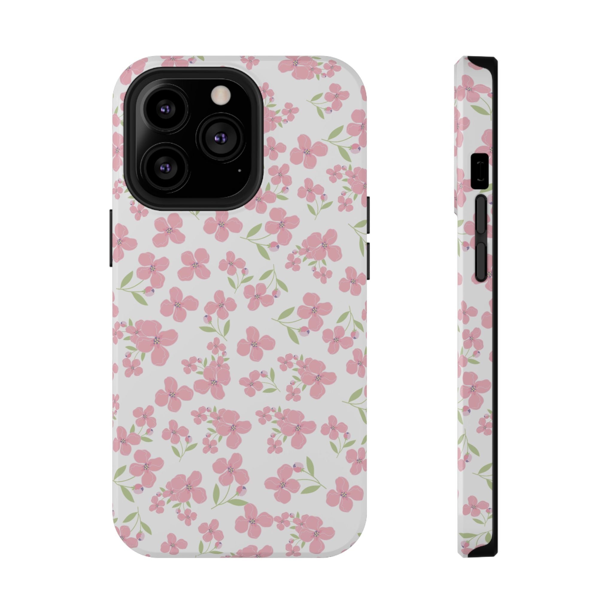 Customizable: Floral Impact-Resistant Phone Case