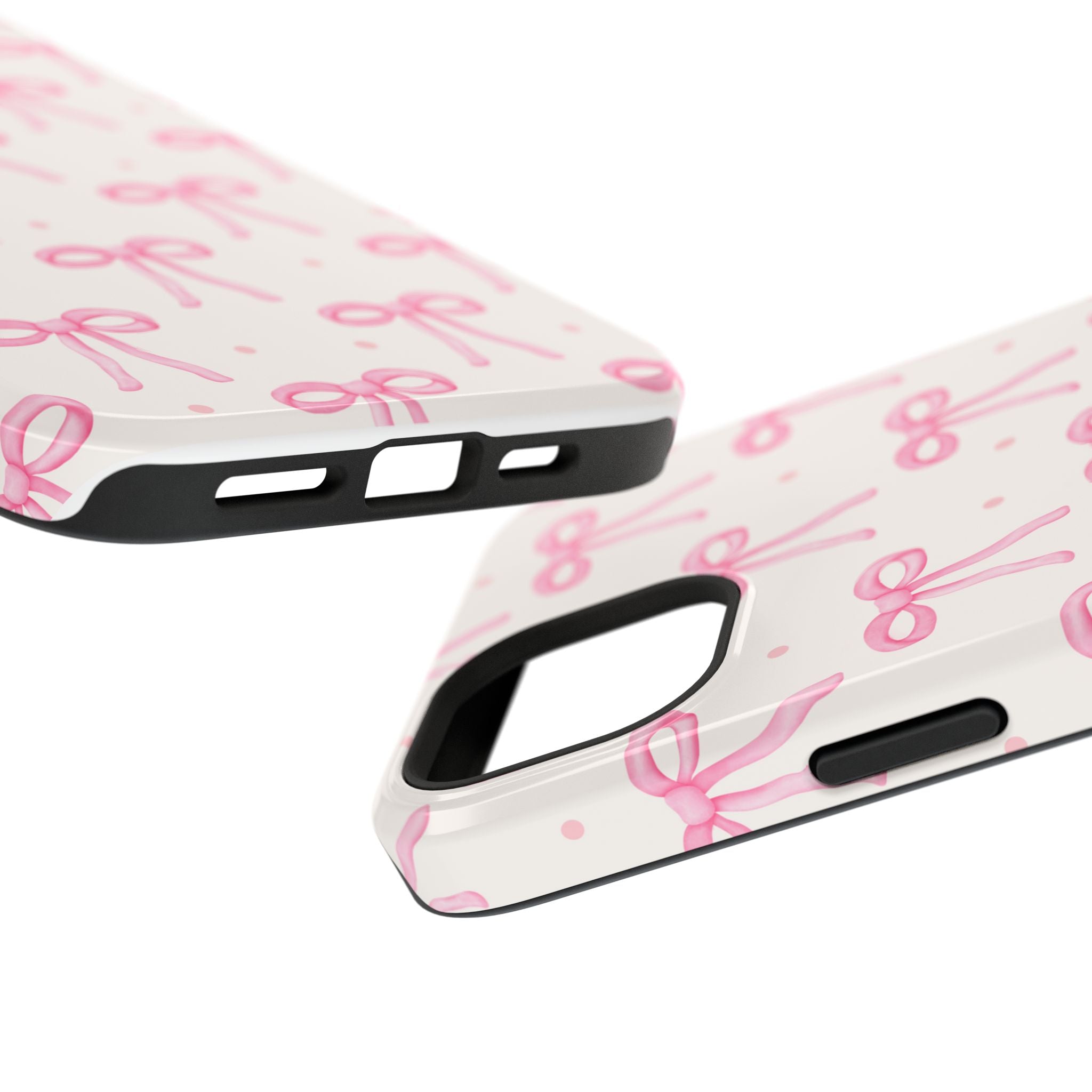 Customizable: Cute Pink Bow Impact-Resistant Phone Case