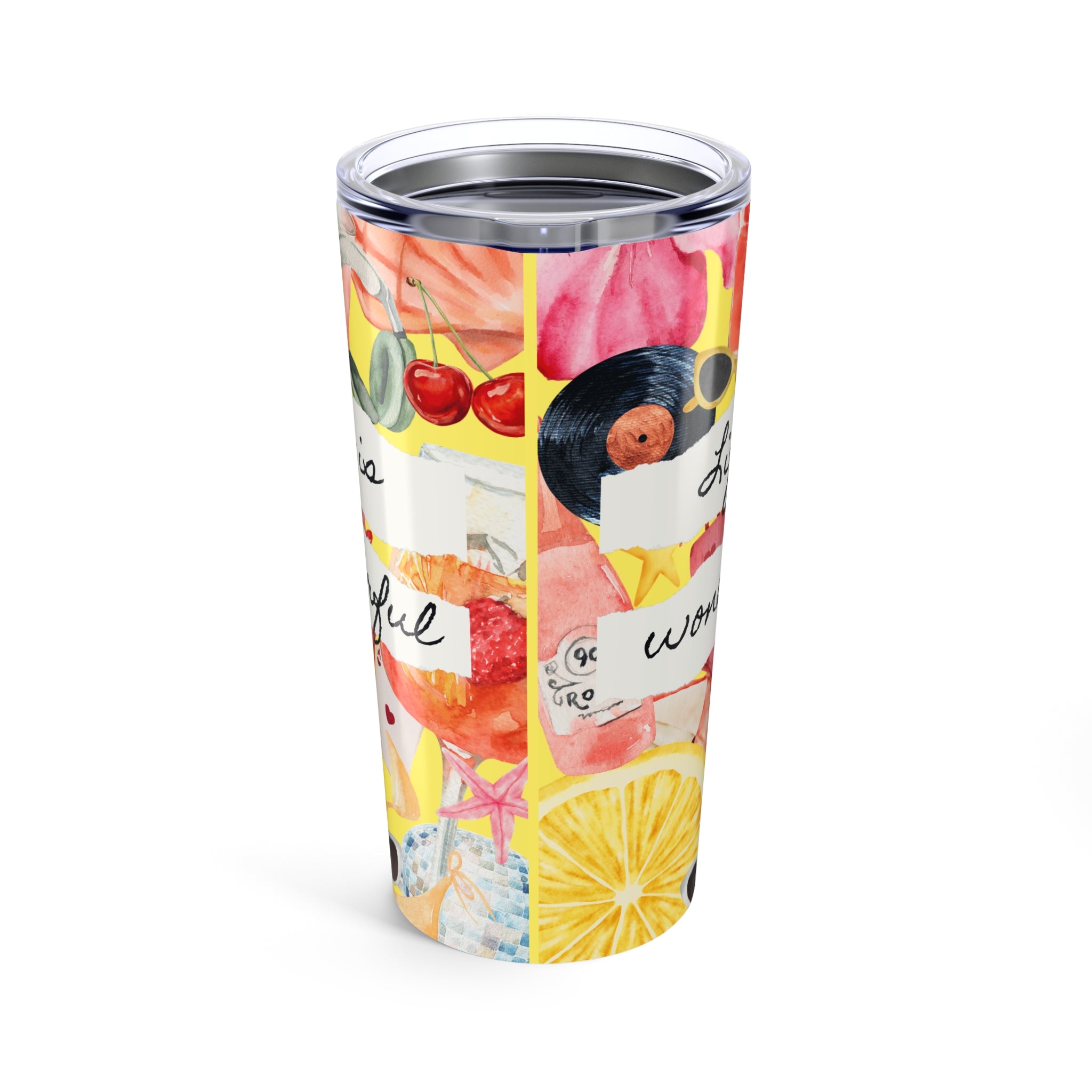 Butter Yellow Vibrant Inspirational Tumbler 20oz - Inspirational Quote, Eco-Friendly Drinkware, Summer Sips, Gift for Friends, Travel Mug