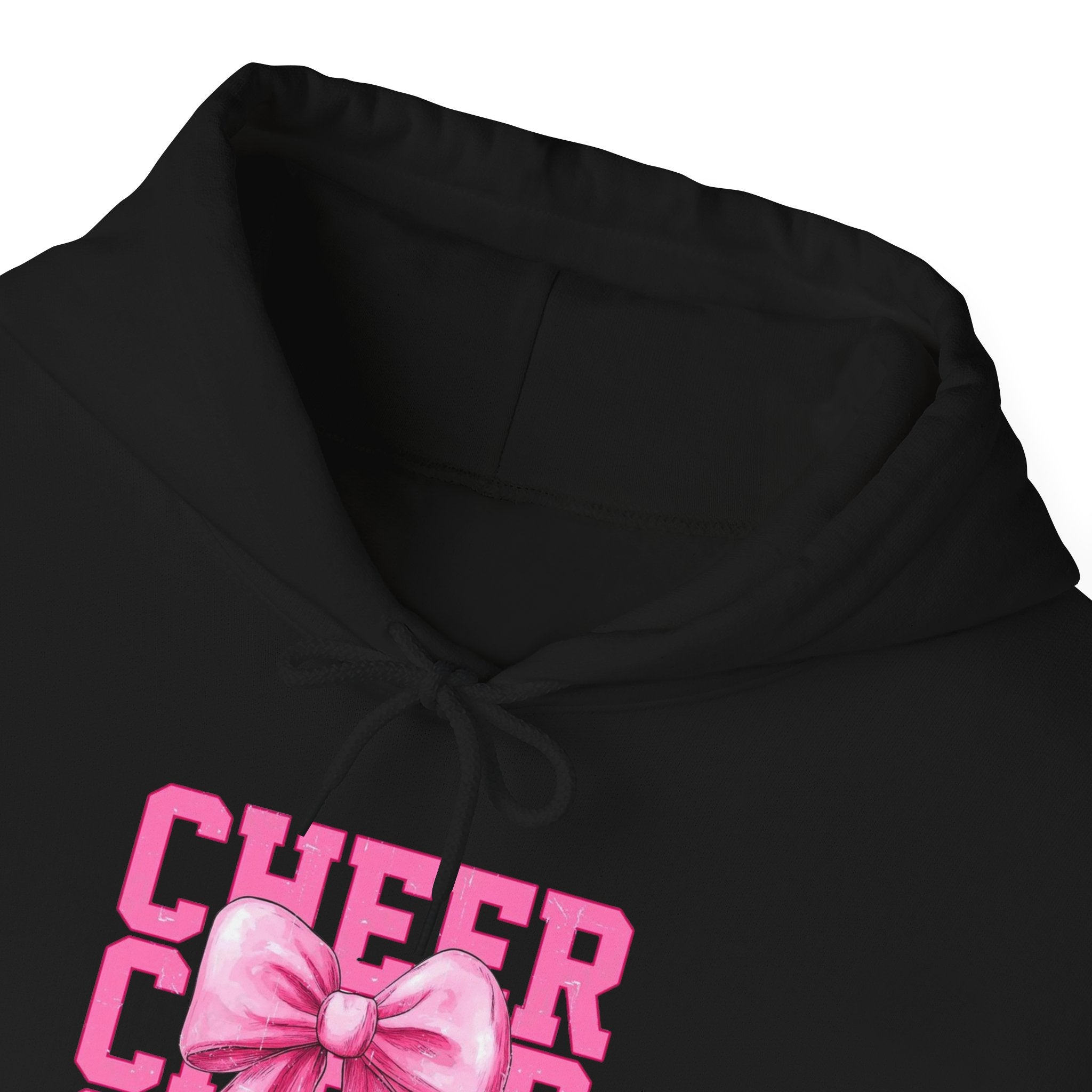 Cheerful Bow Hoodie - Perfect for Cheerleaders, Team Spirit, Dance, Everyday Wear, Gift for Coaches, Cheer Events