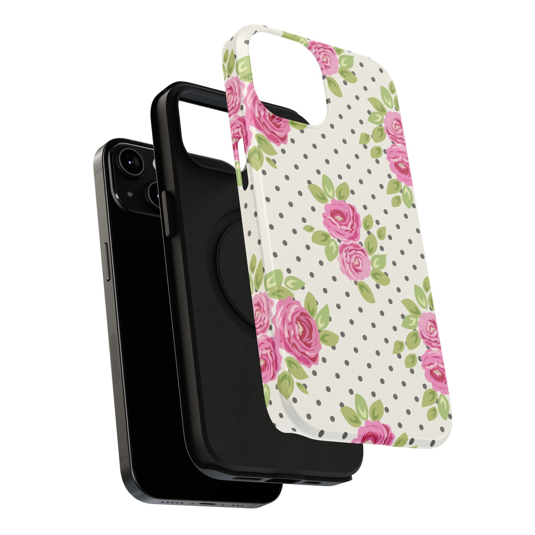 Customizable: Floral Polka Dot Phone Case
