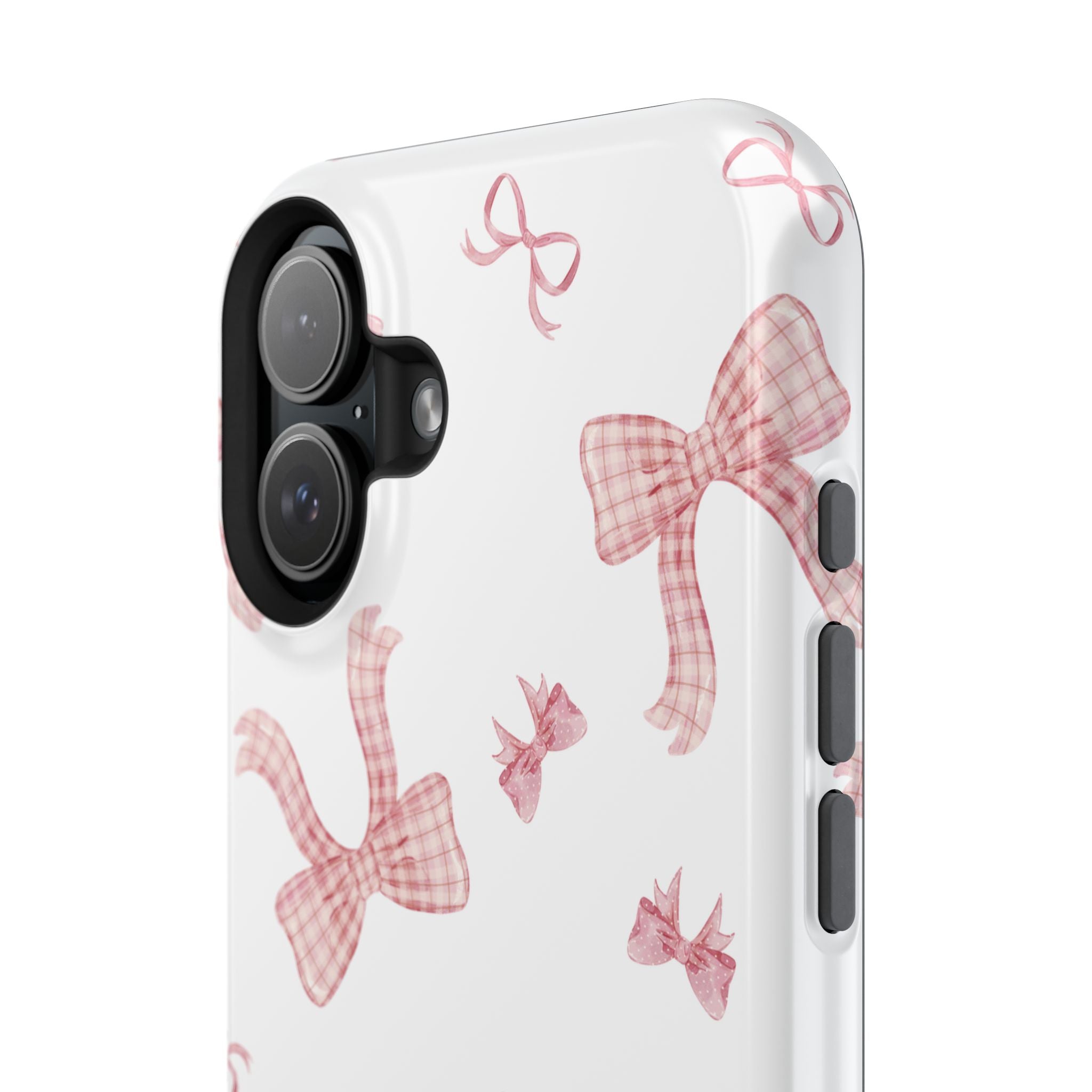 Customizable: Gingham Chic Bow Pattern Phone Case